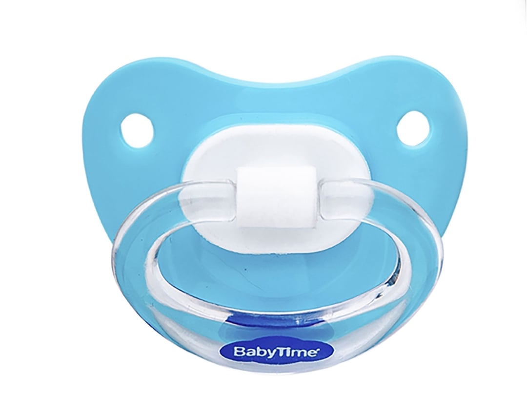 Damaklı Mat Emzik 0-6 Ay - Mavi - Baby Time - by Peralane