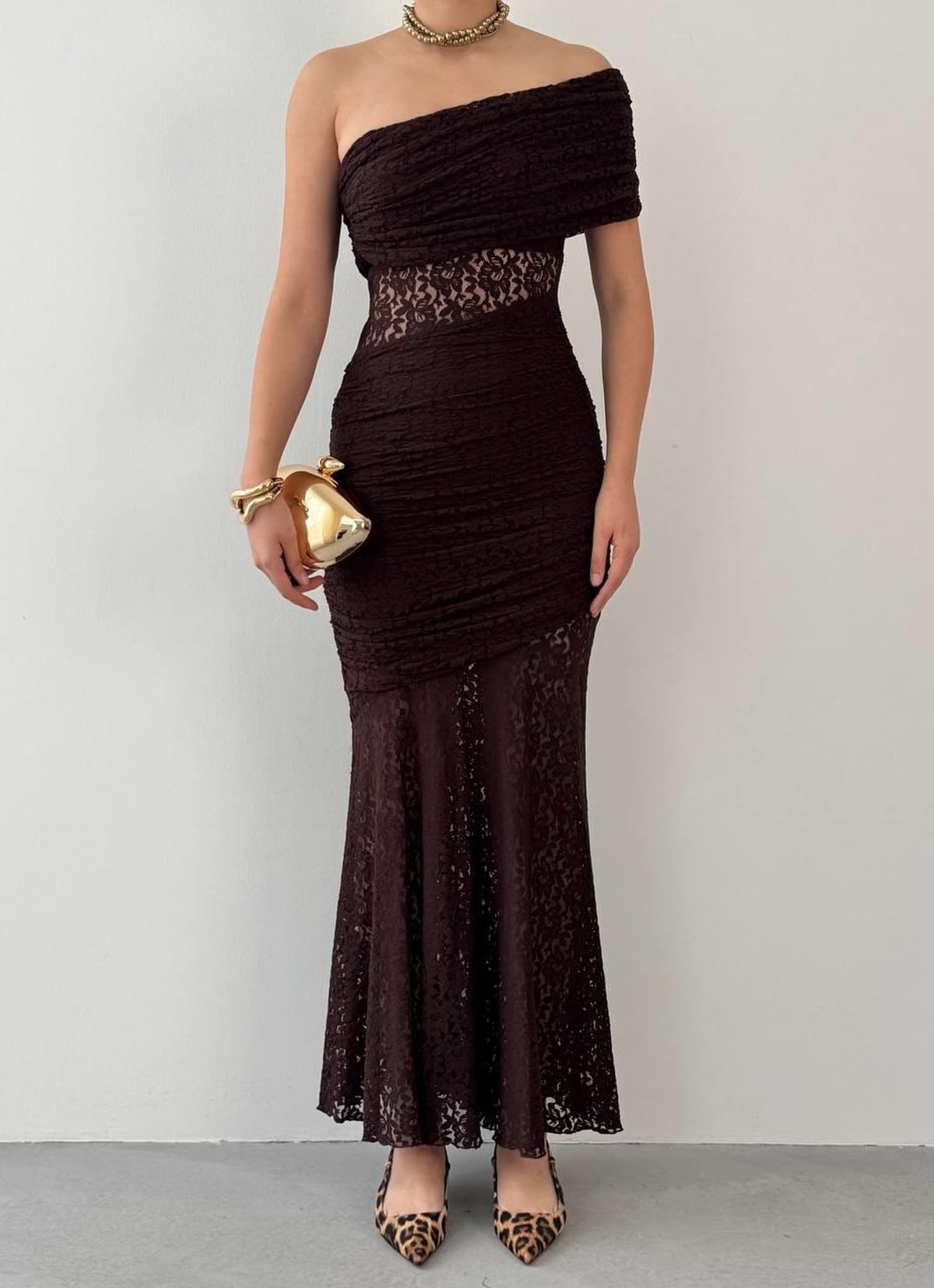 Tiva Midi Dress ETK-00826 in Brown - Etika - by Peralane - photo 2