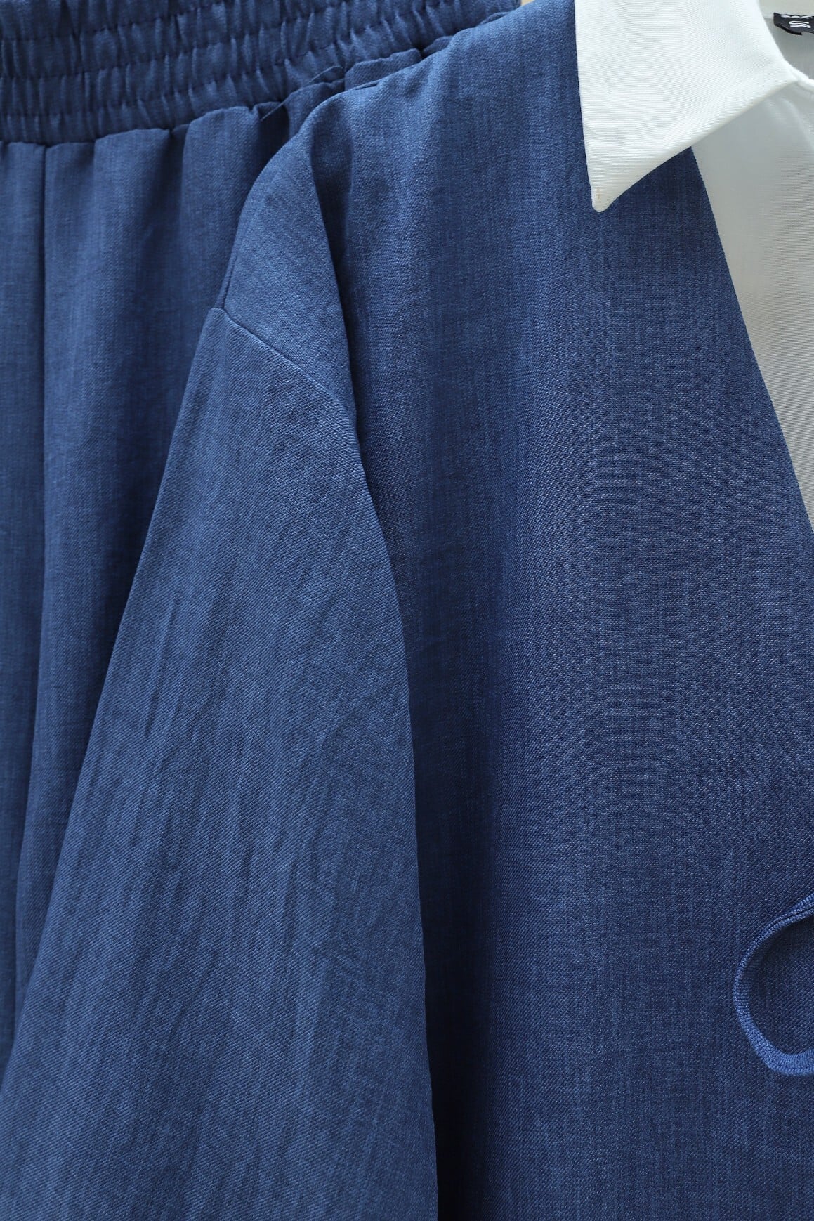 Indigo Double-Tie Front Kimono Set with Wide-Leg Trousers - Podyumplus - by Peralane - photo 6