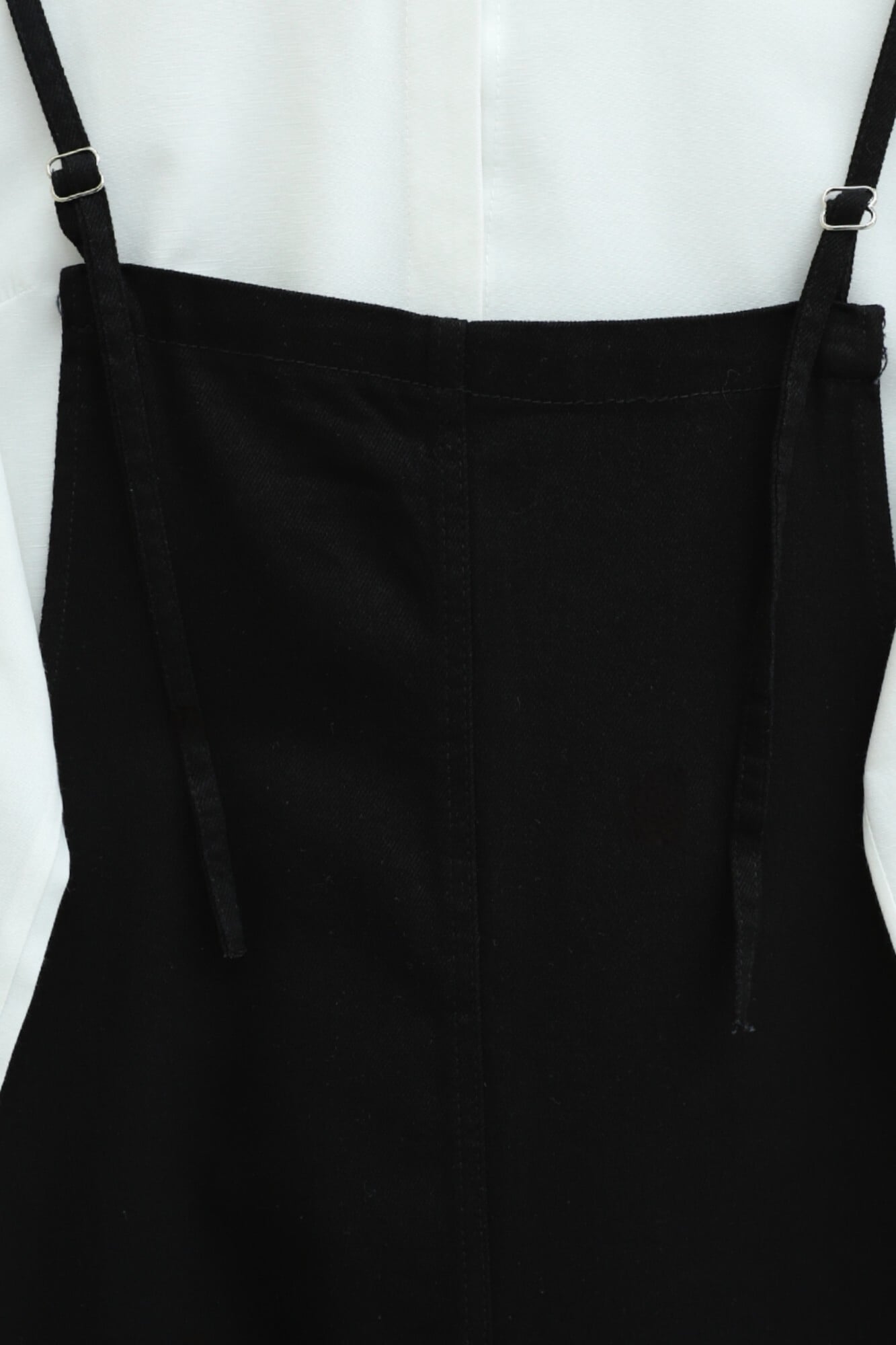 Women's Thin Strap Denim Dungaree Dress - Black - Podyumplus - by Peralane - photo 4