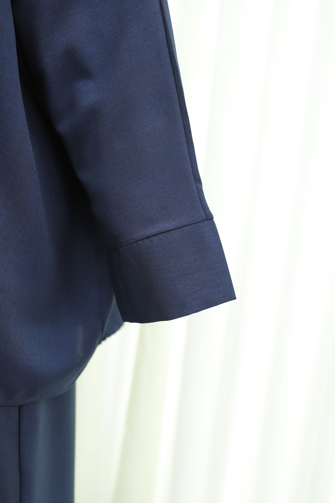 Navy Blue Two-Piece Blouse and Wide-Leg Trousers Set - Podyumplus - by Peralane - photo 5