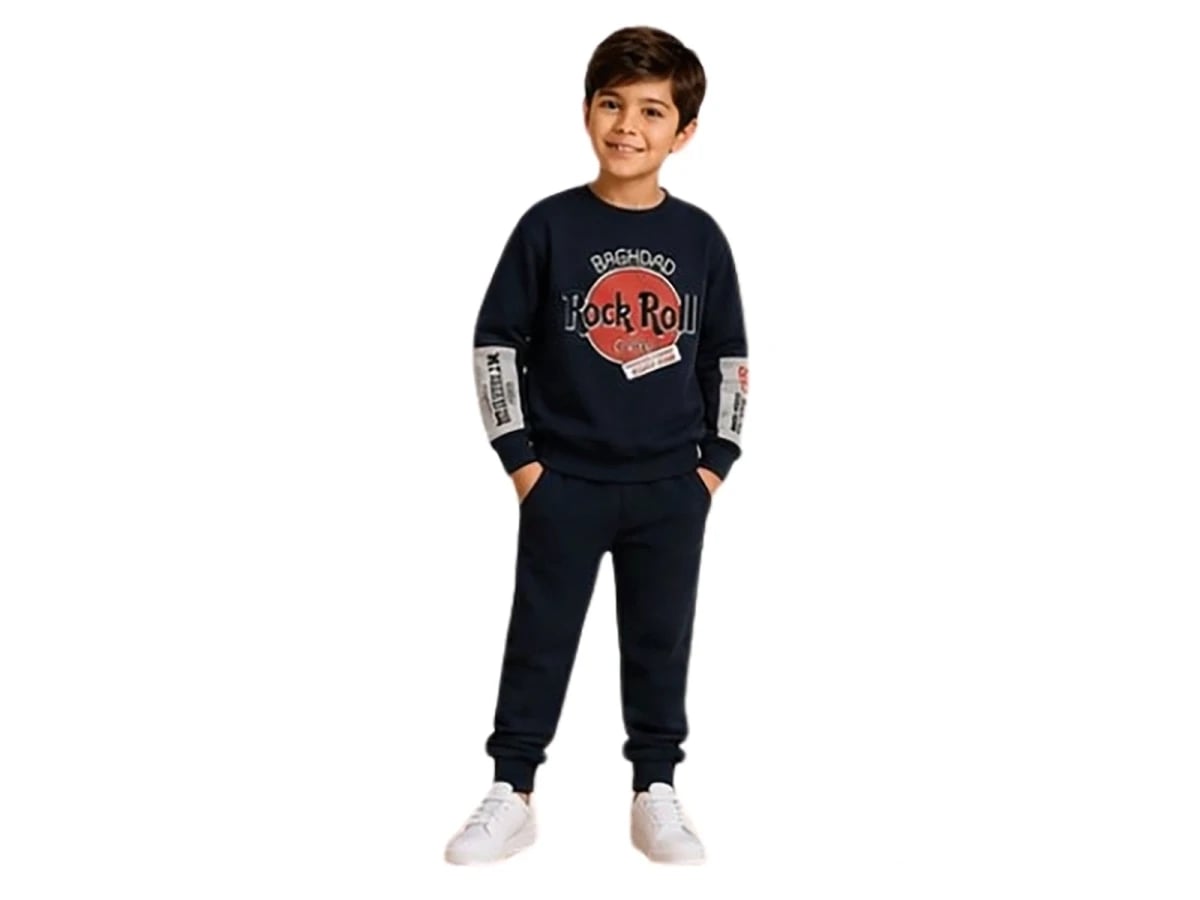Rock Roll Print Boy's Tracksuit Set - Miss Melinda - by Peralane