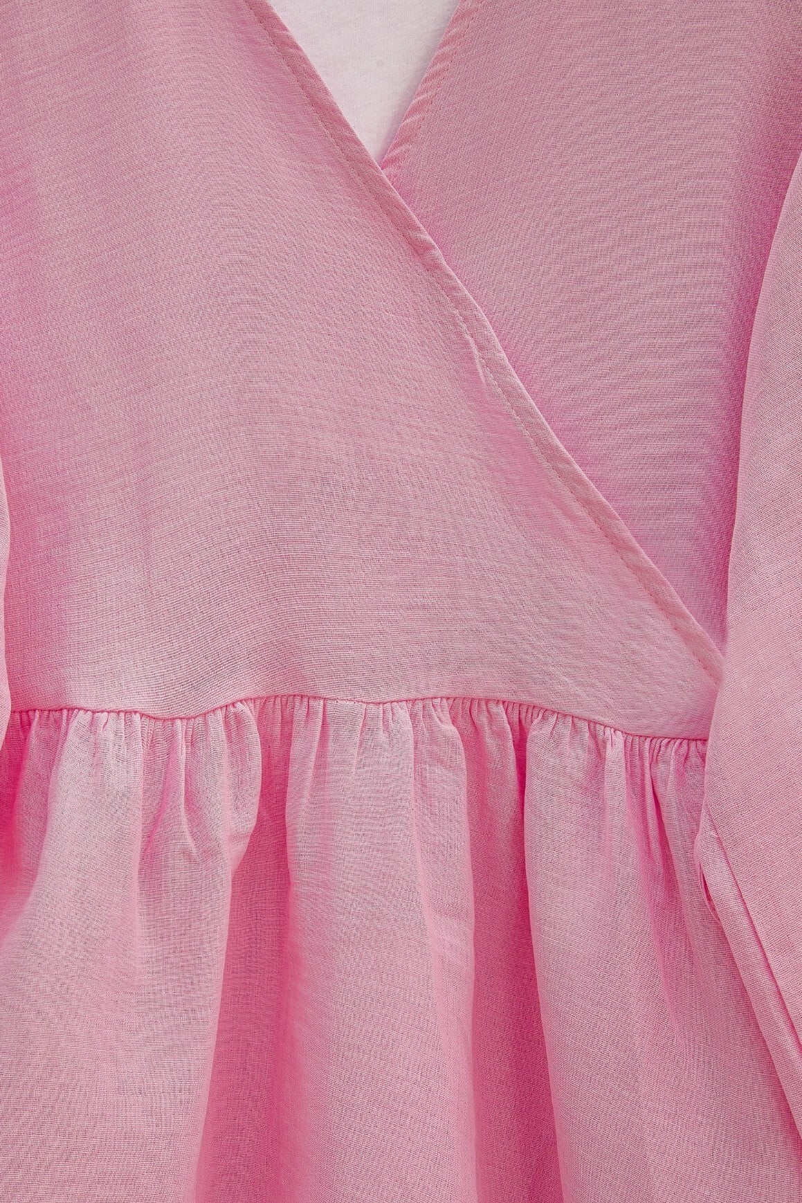 Pink Muslin Two-Piece Set: Peplum Top and Trousers - Podyumplus - by Peralane - photo 7