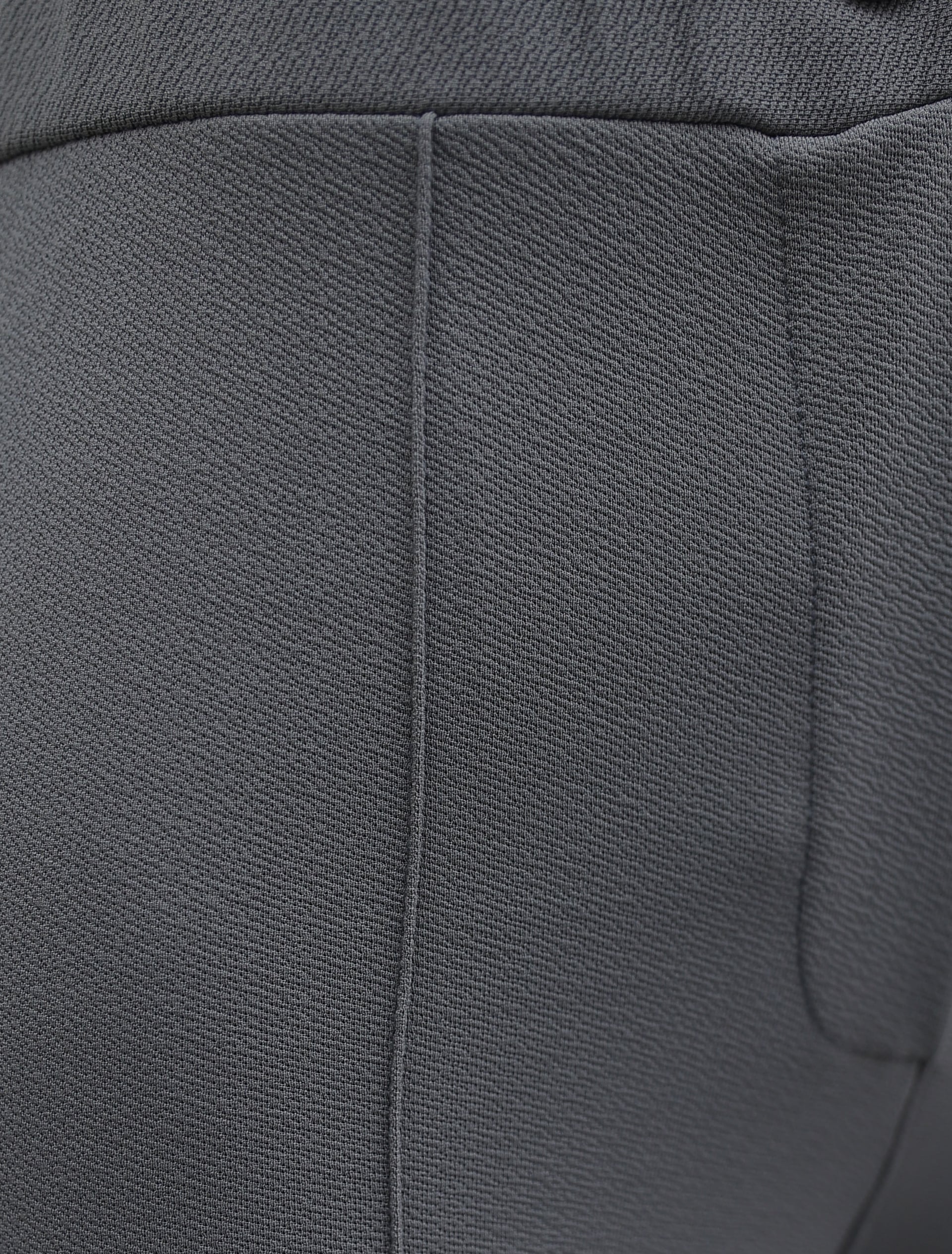 Grey Stretch Palazzo Trousers with Button and Elastic Waist - Podyumplus - by Peralane - photo 4