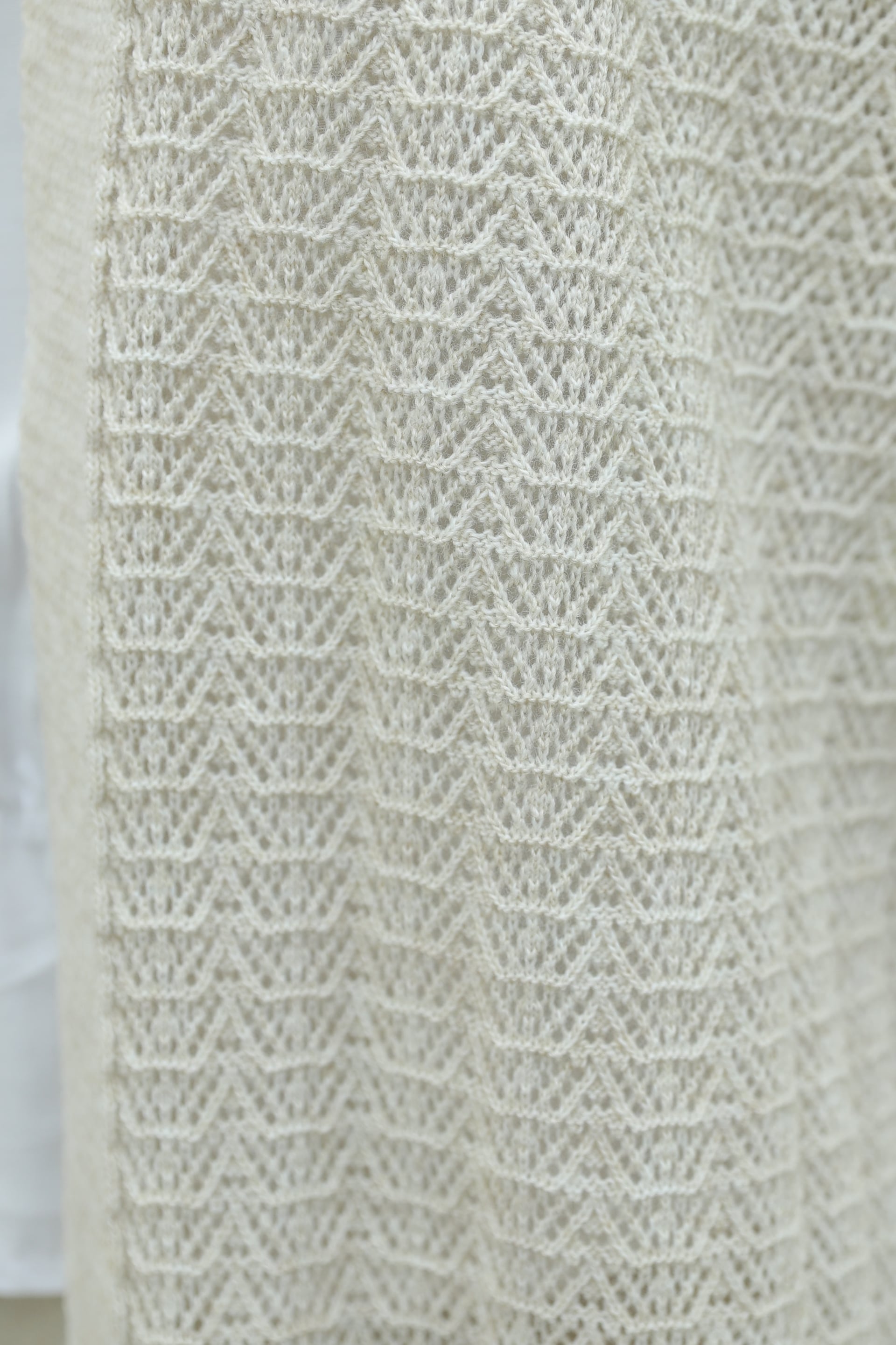 Open-Front Lace Knit Cardigan - Stone - Podyumplus - by Peralane - photo 6