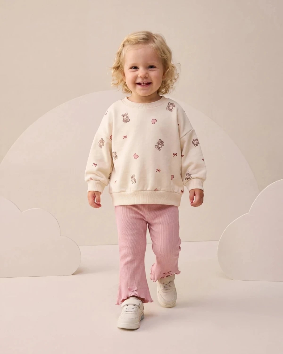 Girls' Two-Piece Sweatshirt and Corduroy Trousers Set - 18565 - Interkidsy - by Peralane