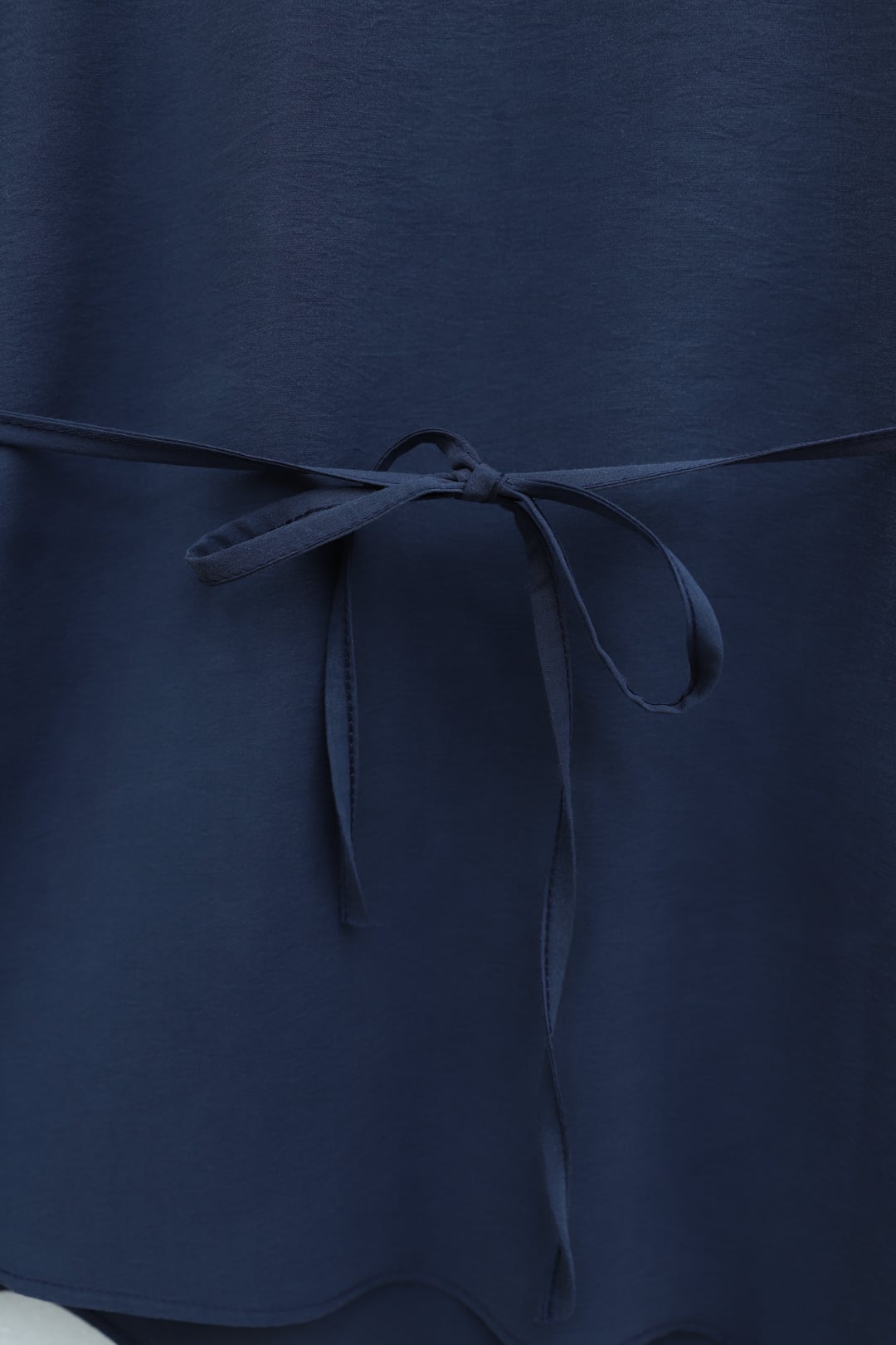 Asymmetric Cut Tie Waist Oversize Modal Tunic - Dark Navy - Podyumplus - by Peralane - photo 4
