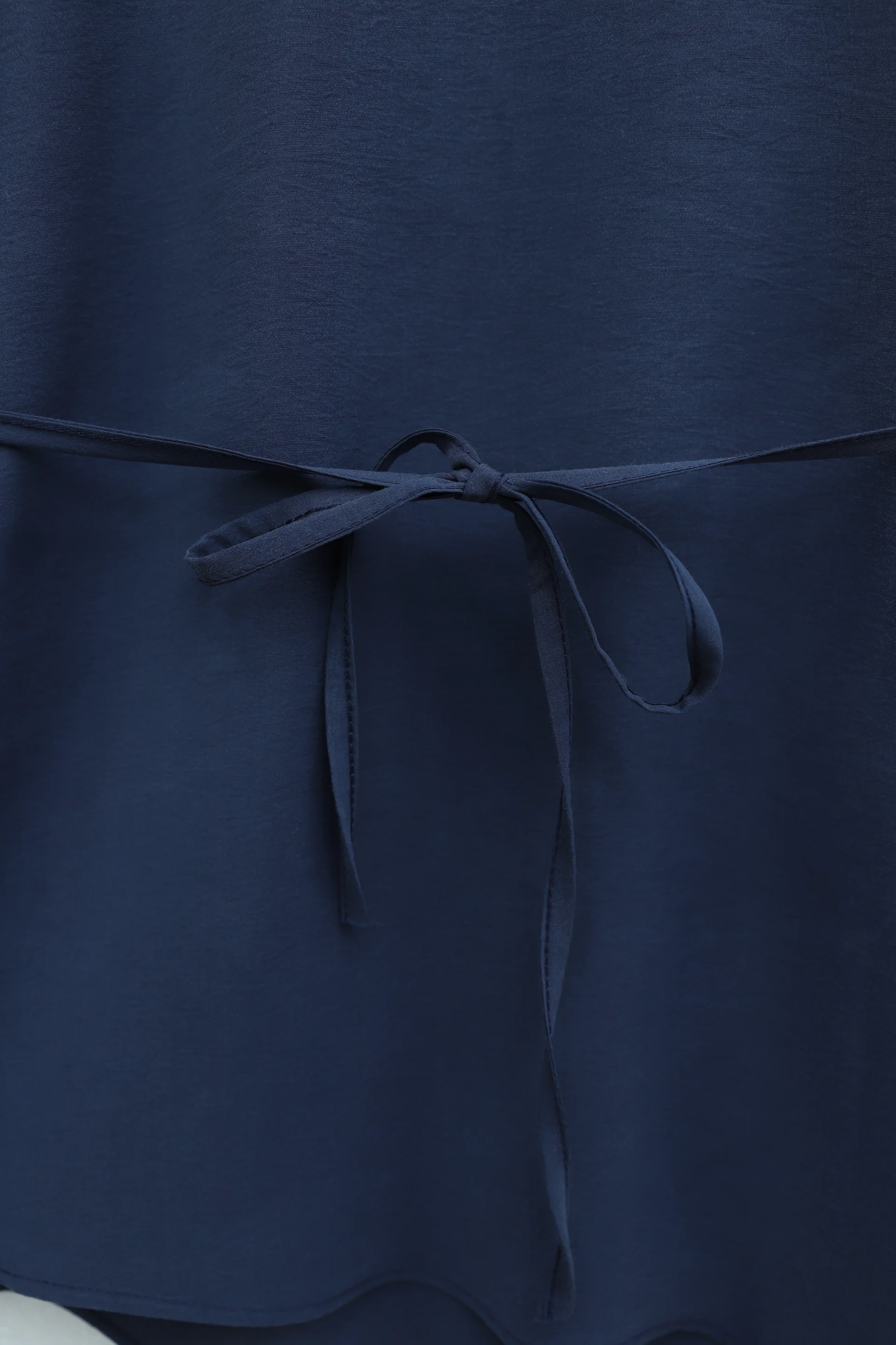 Asymmetric Cut Tie Waist Oversize Modal Tunic - Dark Navy - Podyumplus - by Peralane - photo 4