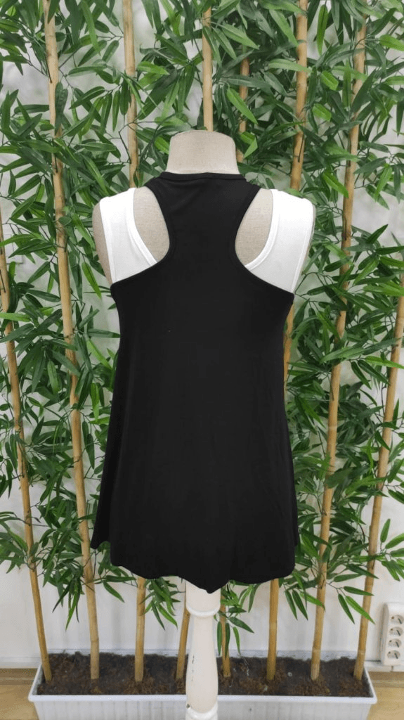 Women's Sleeveless Halter Neck Two-Tone Viscose Top - Janes - by Peralane - photo 6