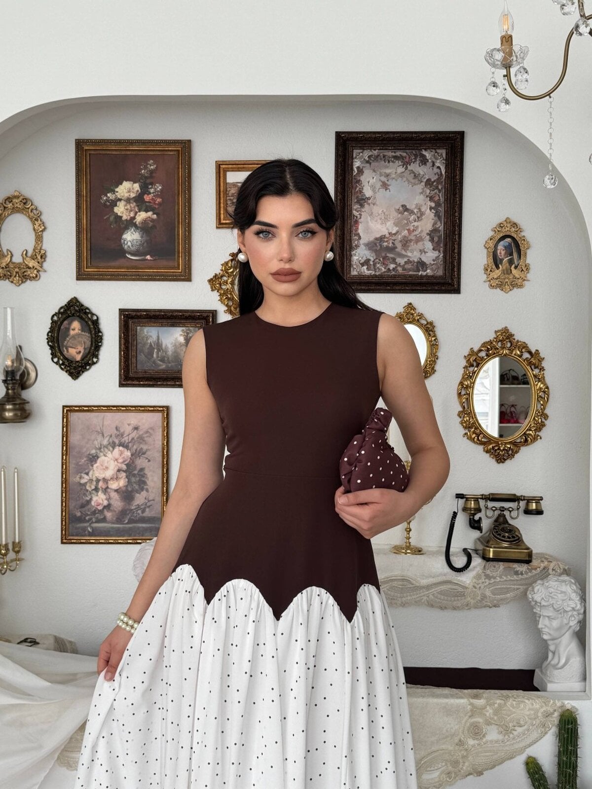 Fersa Midi Dress ETK-00918 Brown - Etika - by Peralane - photo 2