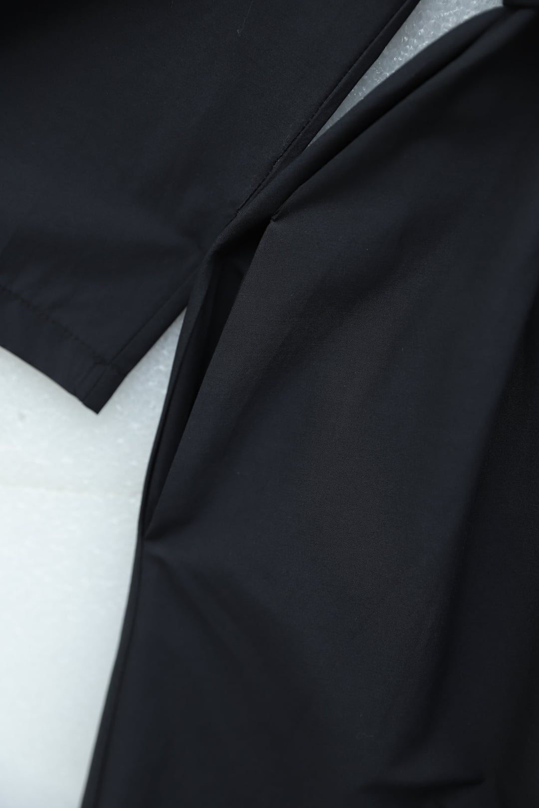 Half-Button Collared Side-Pocket Belted Cotton Satin Dress - Black - Podyumplus - by Peralane - photo 8