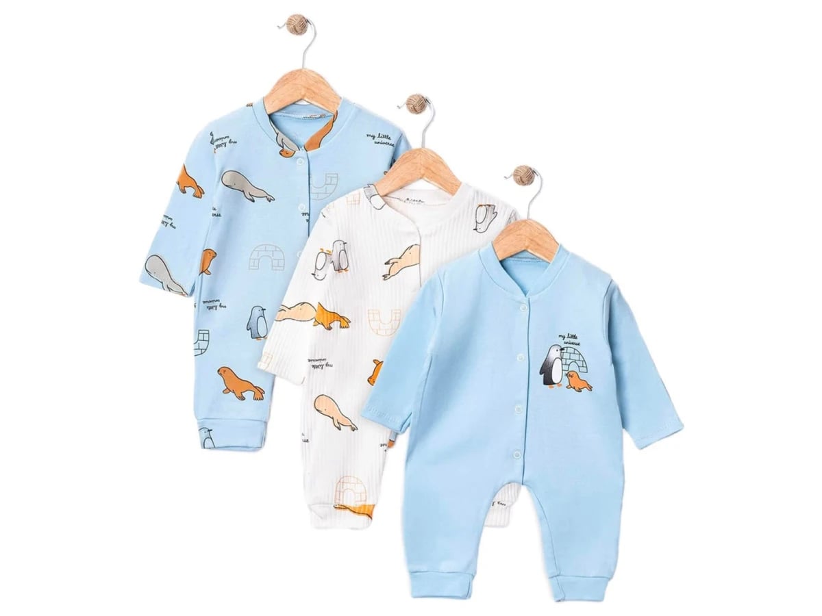 Animal Print Baby Romper Set of 3 - Supermini - by Peralane