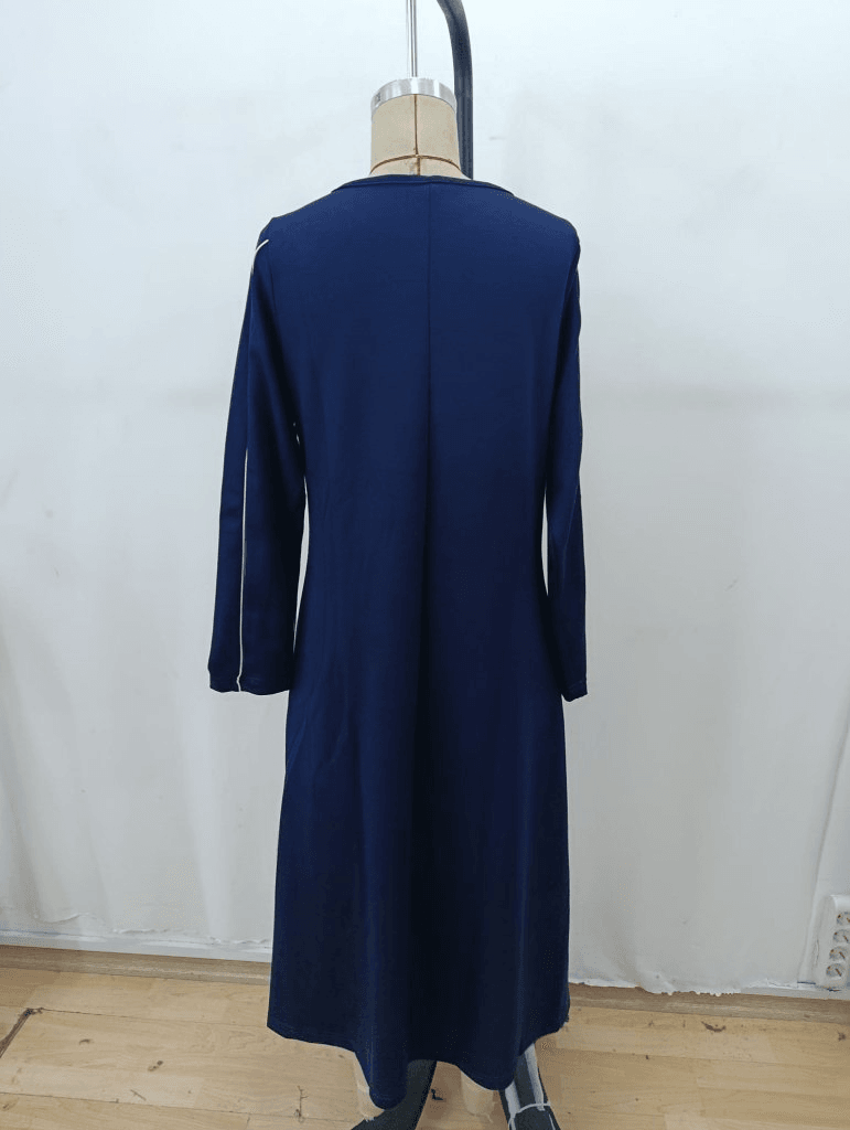 Women's Long Sleeve Crew Neck Midi Modal Dress - Janes - by Peralane - photo 6