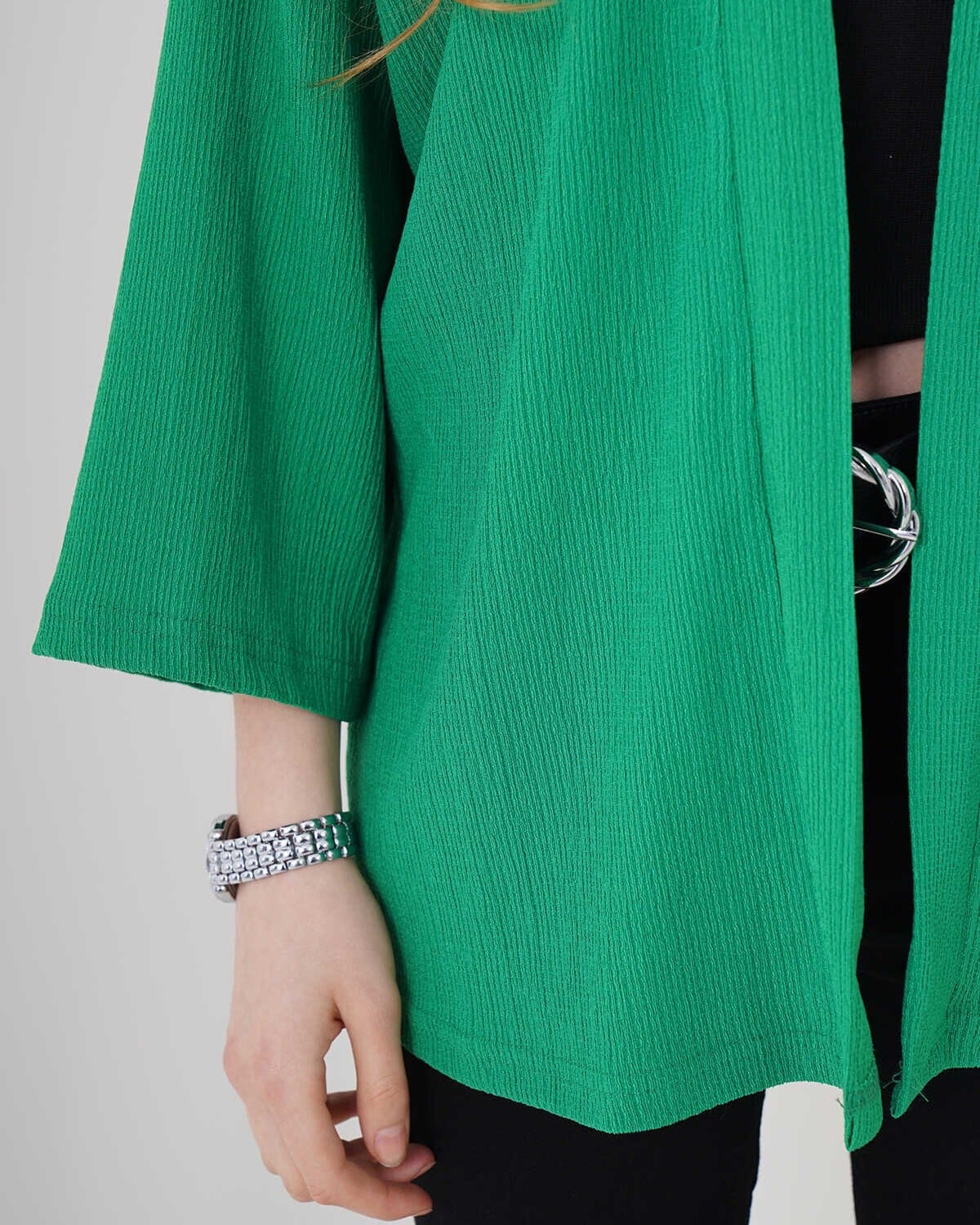 Green Knitted Kimono for Women - Bigdart - by Peralane - photo 4