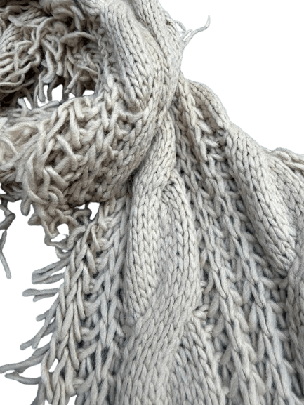 14810 Fringed Wide-Knit Camel Scarf 30x180 cm - Nesvay - by Peralane - photo 3