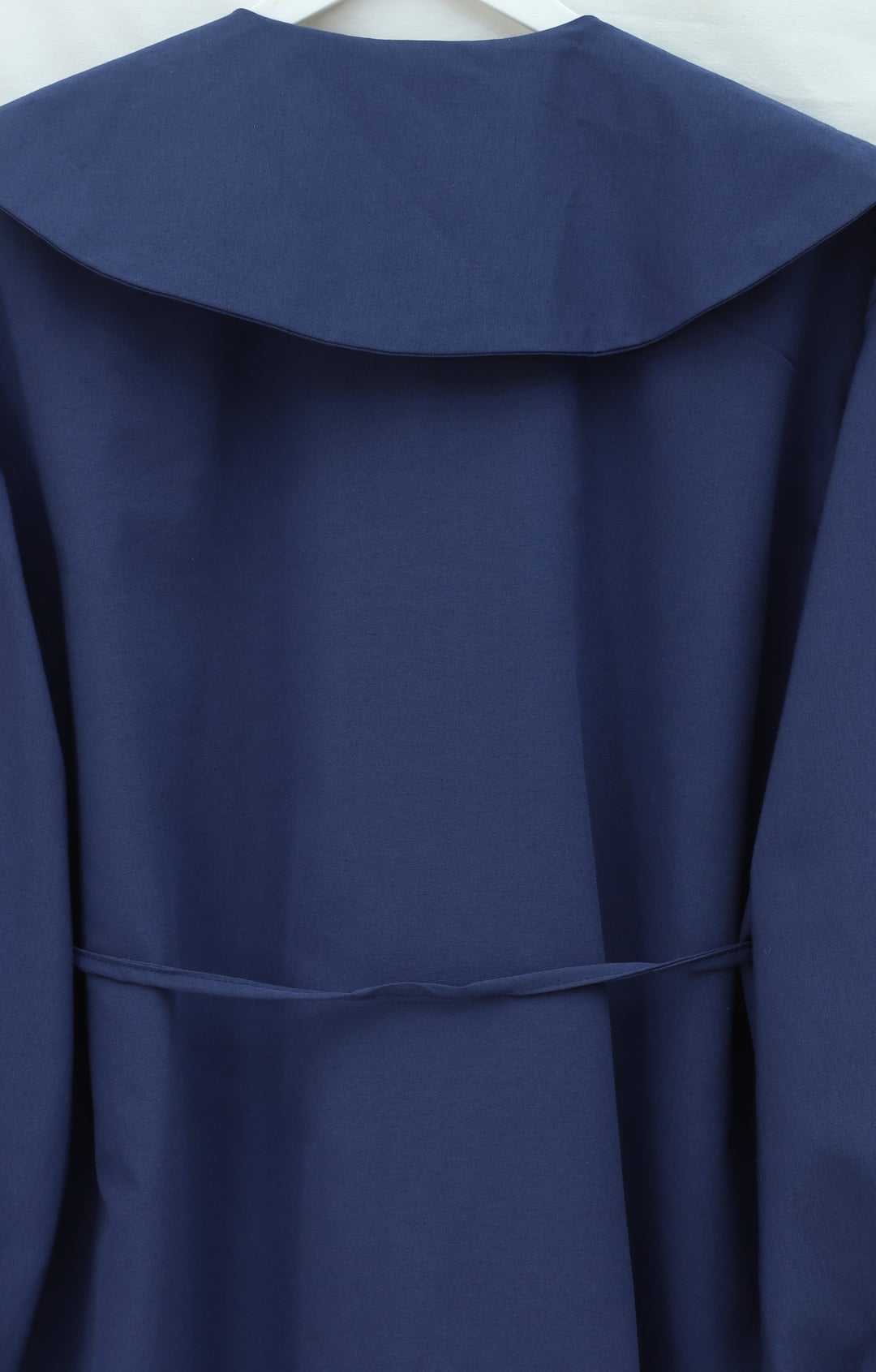 Navy Blue Wide Collar Studded Tunic with Tie Belt - Podyumplus - by Peralane - photo 7