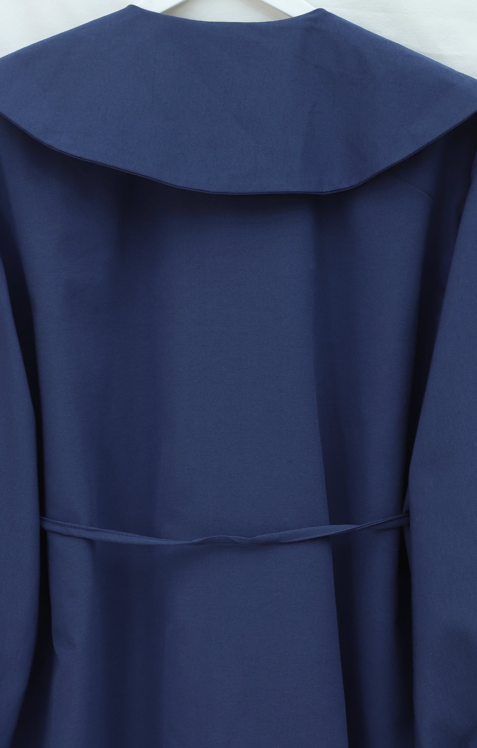 Navy Blue Wide Collar Studded Tunic with Tie Belt - Podyumplus - by Peralane - photo 7