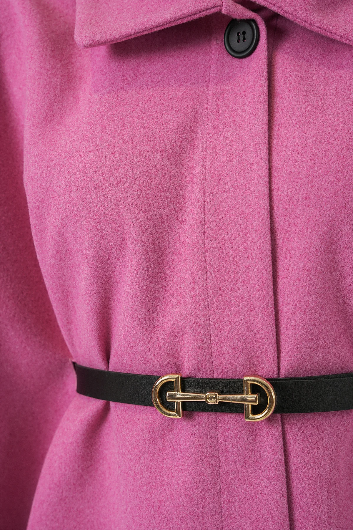 Women's Belted Wool-Blend Cape Poncho - Pink - Wholeskop - by Peralane - photo 5