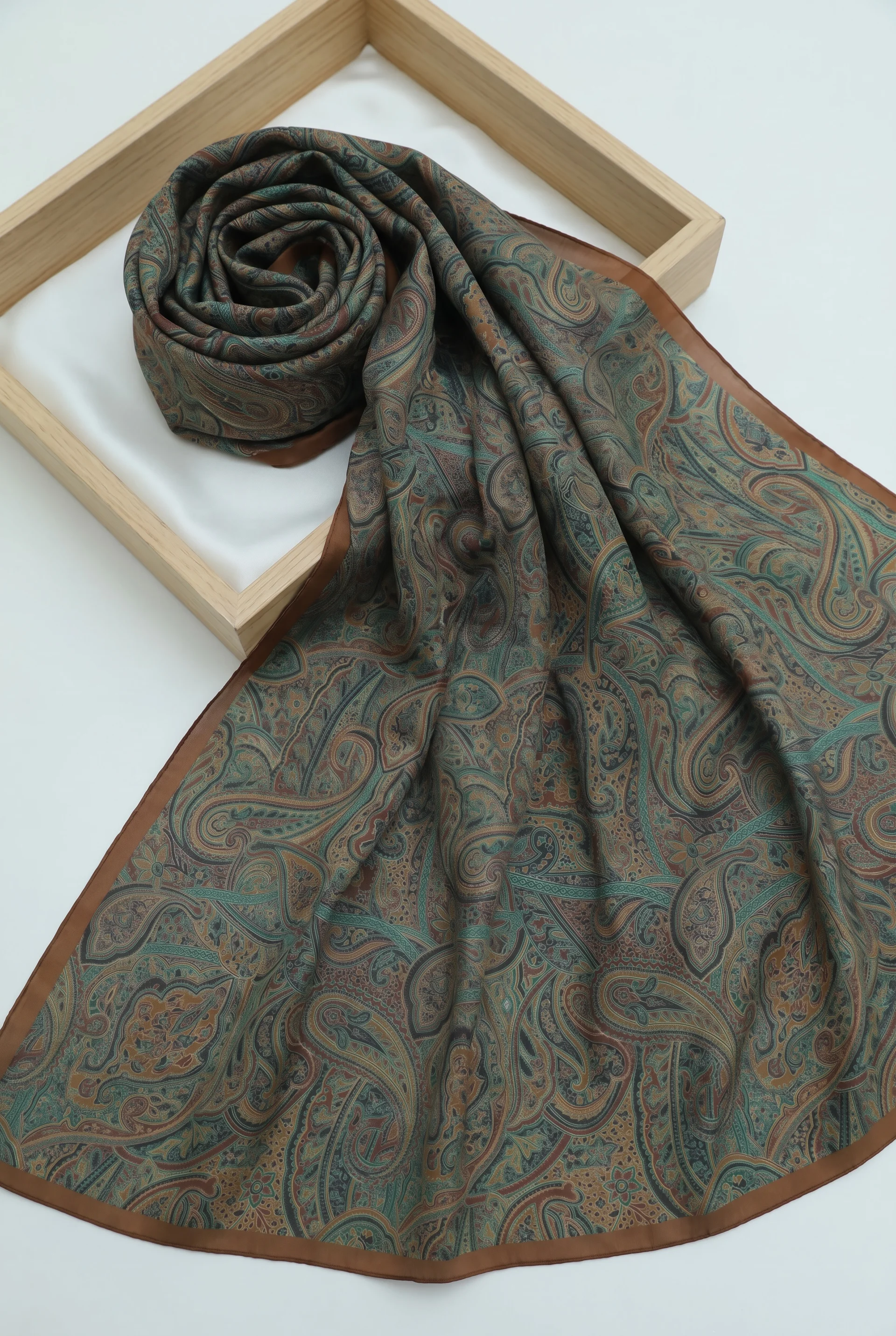 Traditional Floral Pattern Coton Shawl - Tan - Podyumplus - by Peralane