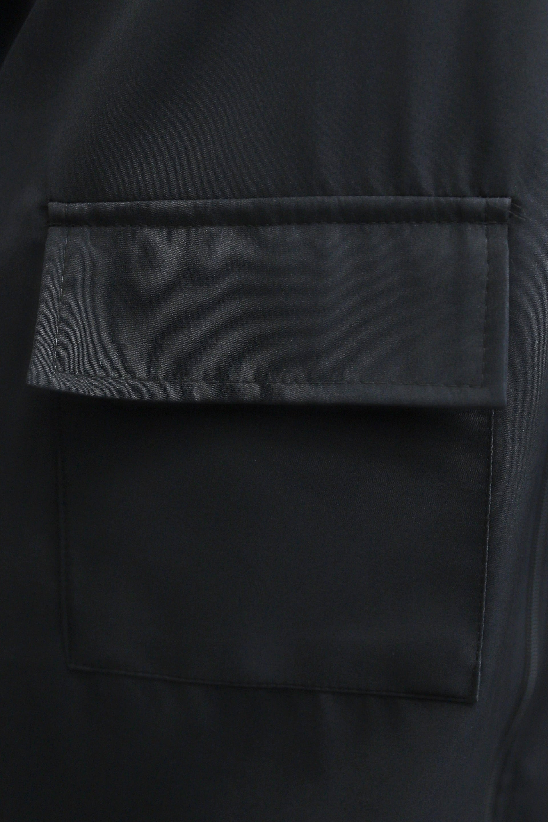 Black Hooded Full-Zip Raincoat with Flap Pockets - Podyumplus - by Peralane - photo 10