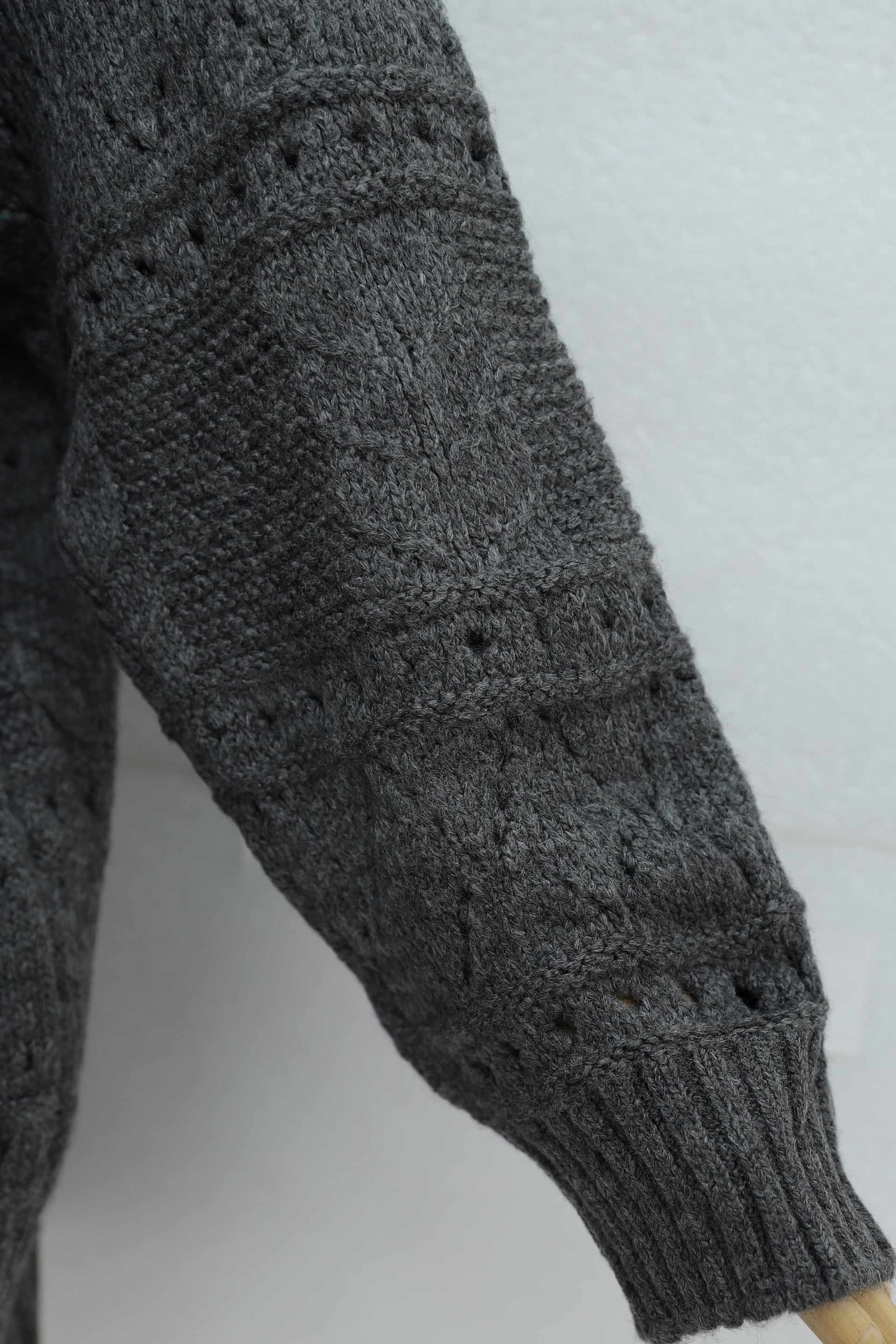 Open Front Knit Cardigan with Pockets for Women - Smoke Grey - Podyumplus - by Peralane - photo 5