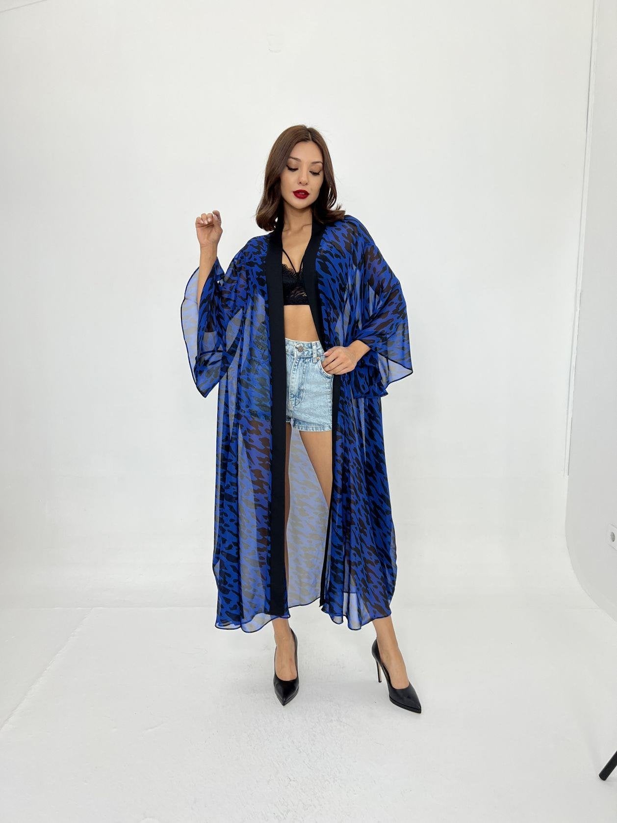 Women's Chiffon Kimono with Animal Print - Padova - Fame - by Peralane - photo 4