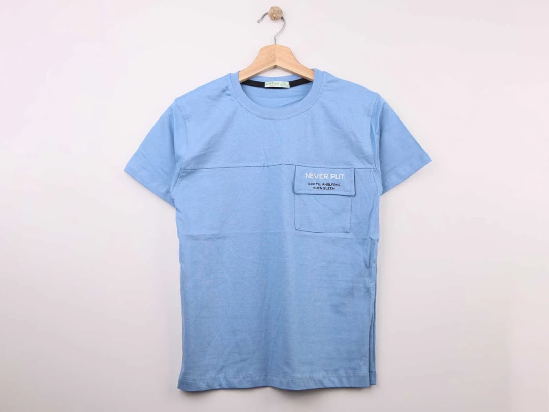 Boys' Printed T-Shirt - Light Blue (Pack of 5) - Bittos Kids - by Peralane