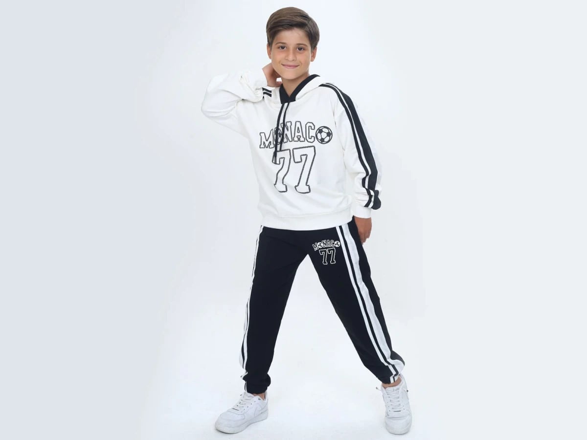 Monaco Print 2-Piece Boys' Tracksuit Set - Vizviz - by Peralane