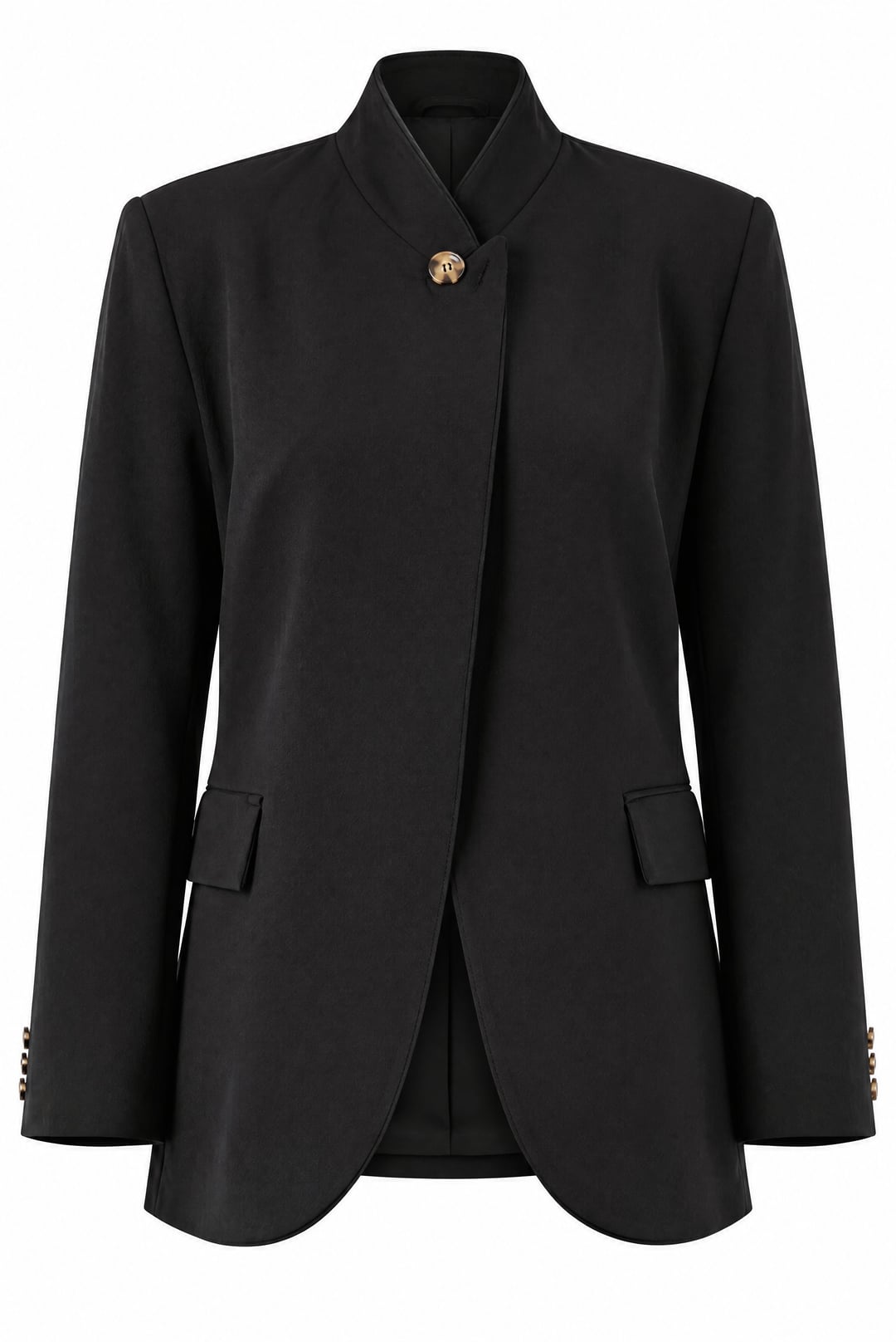 Women's Single Button Oversize Blazer Jacket 0749 - Black - Bigdart - by Peralane - photo 3