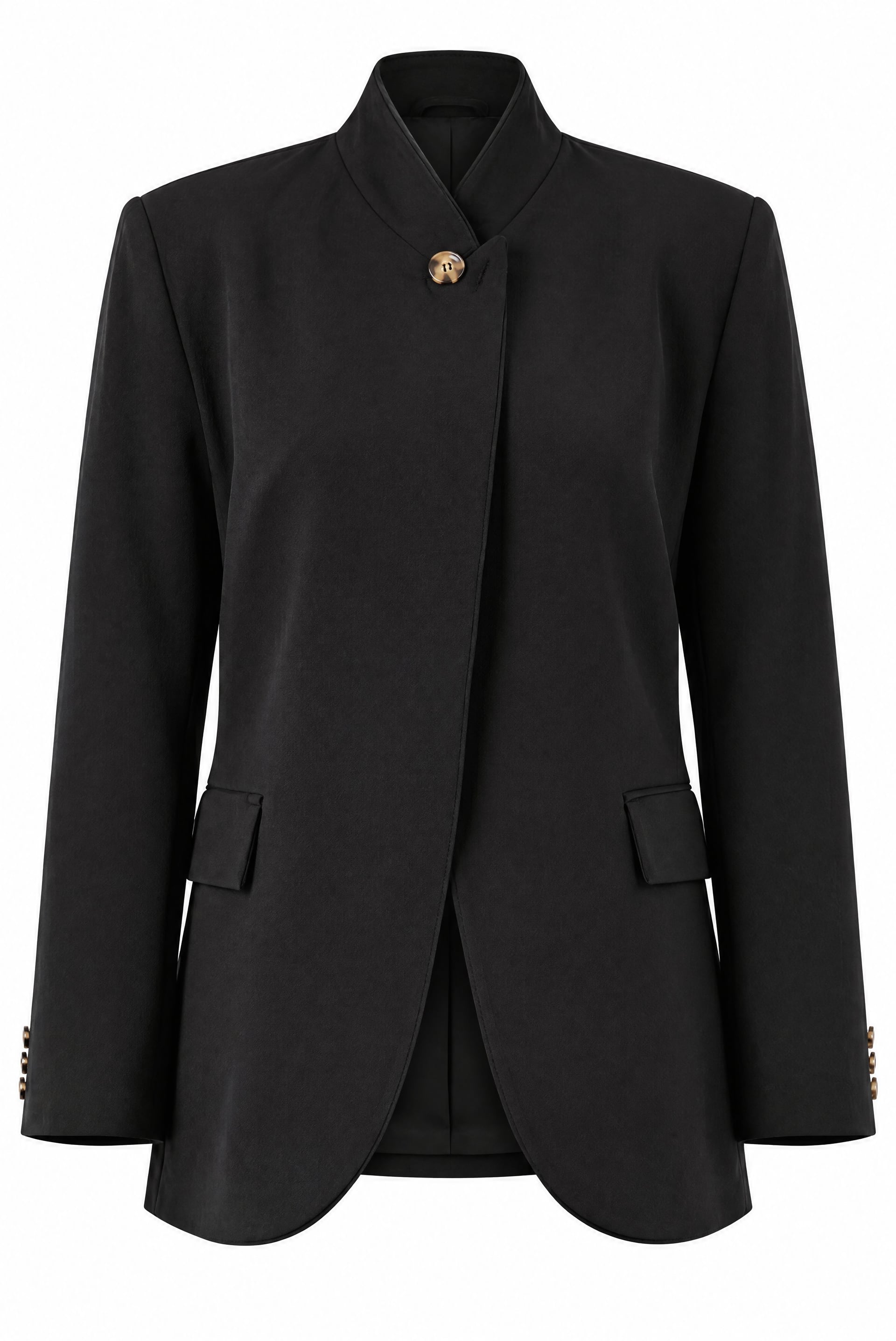 Women's Single Button Oversize Blazer Jacket 0749 - Black - Bigdart - by Peralane - photo 3