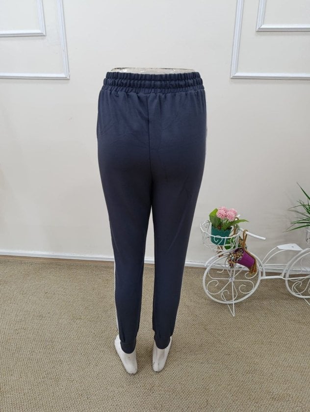 Women's High-Waisted Side Stripe Viscose Two-Thread Track Pants - Janes - by Peralane - photo 5