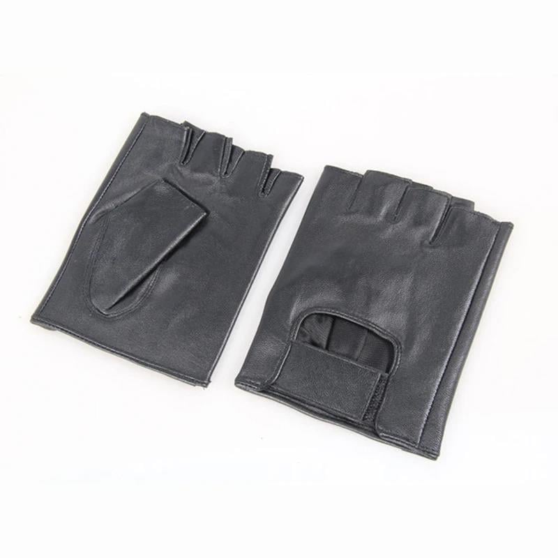 16024 Cut-Out Leather Black Gloves - Nesvay - by Peralane