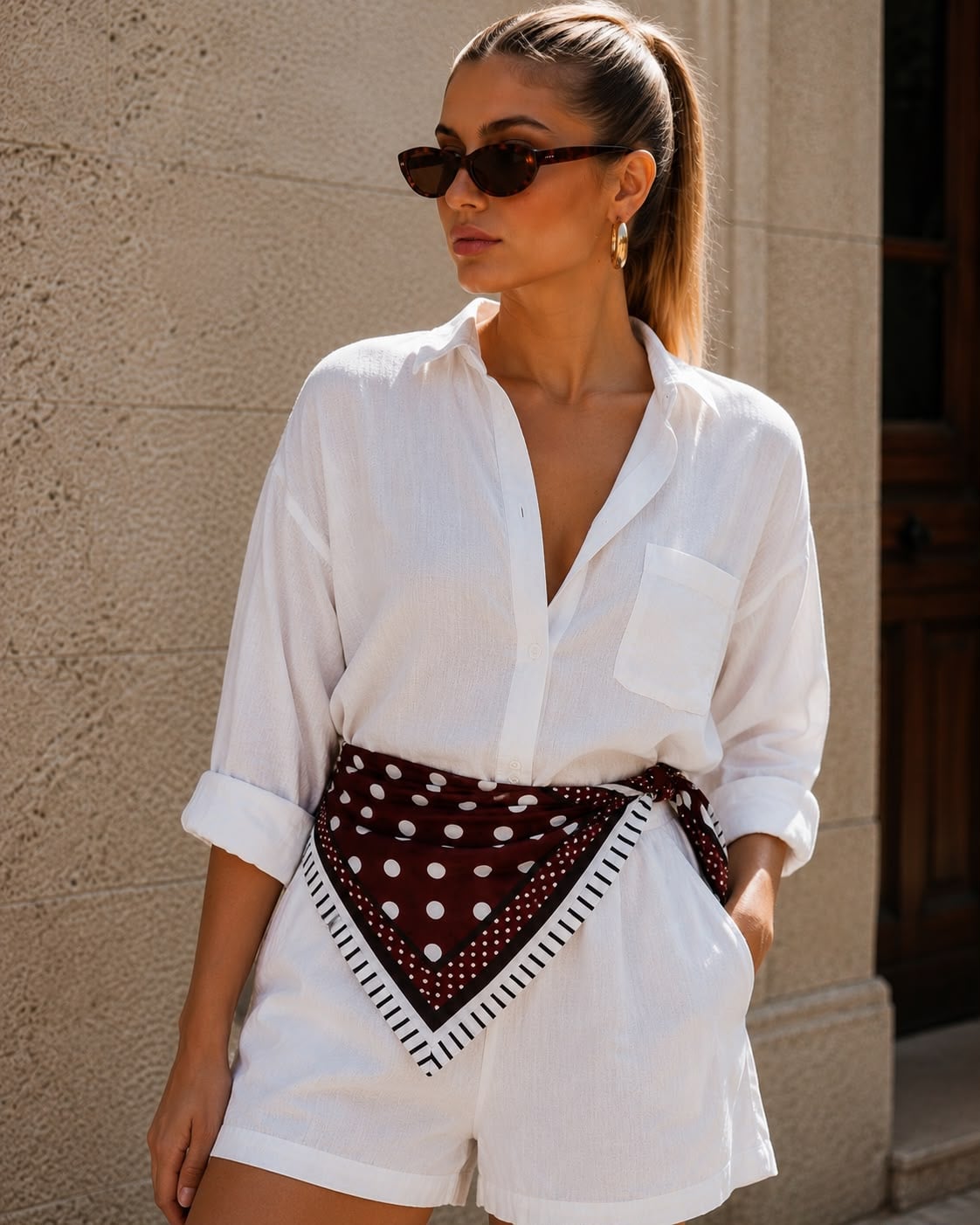 Polka Dot Bandana Scarf 70x70 cm - Nesvay - by Peralane - photo 3