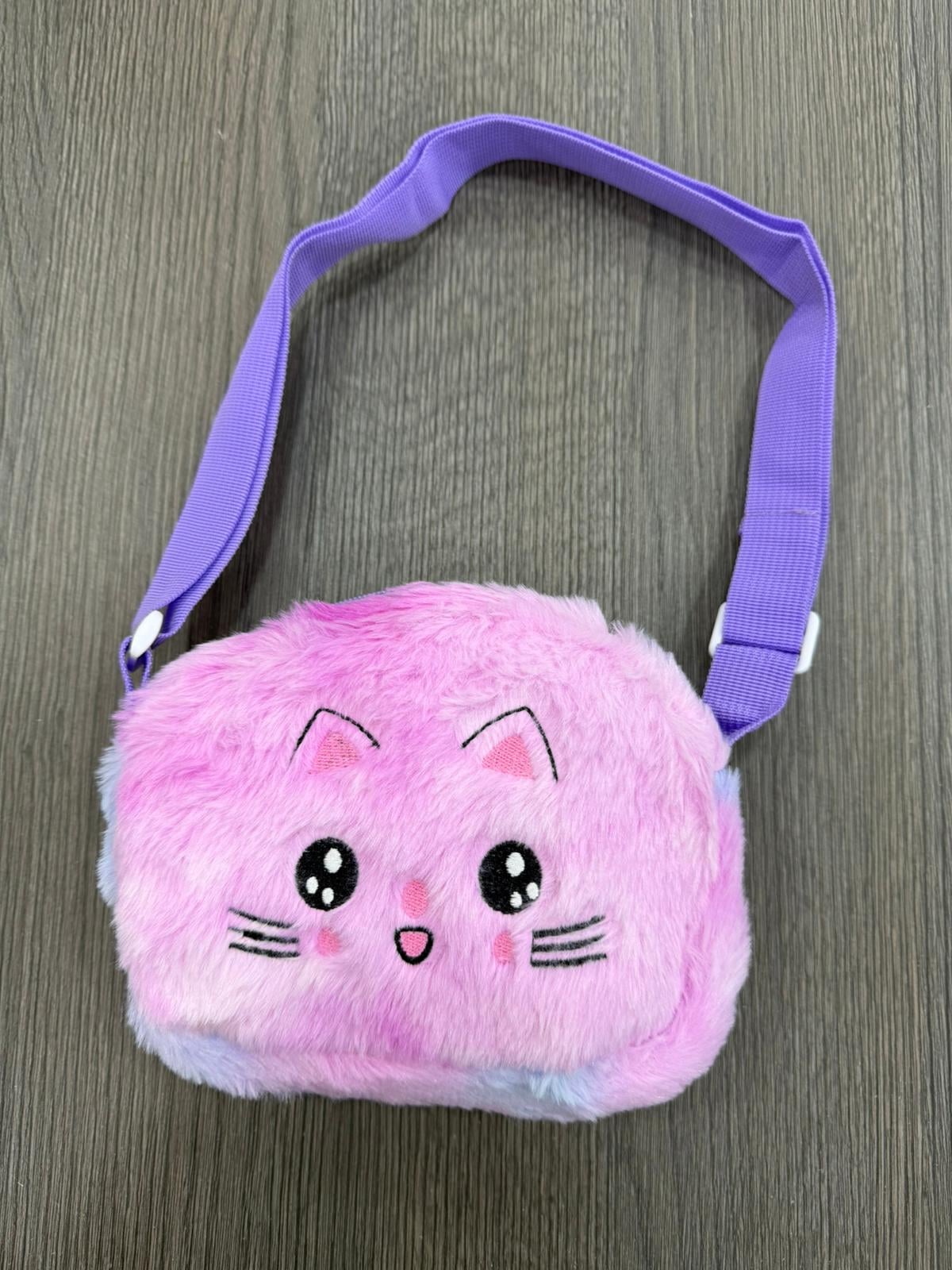 NWC-048 Purple Plush Cat Face Crossbody Bag for Girls - Nesvay - by Peralane - photo 2