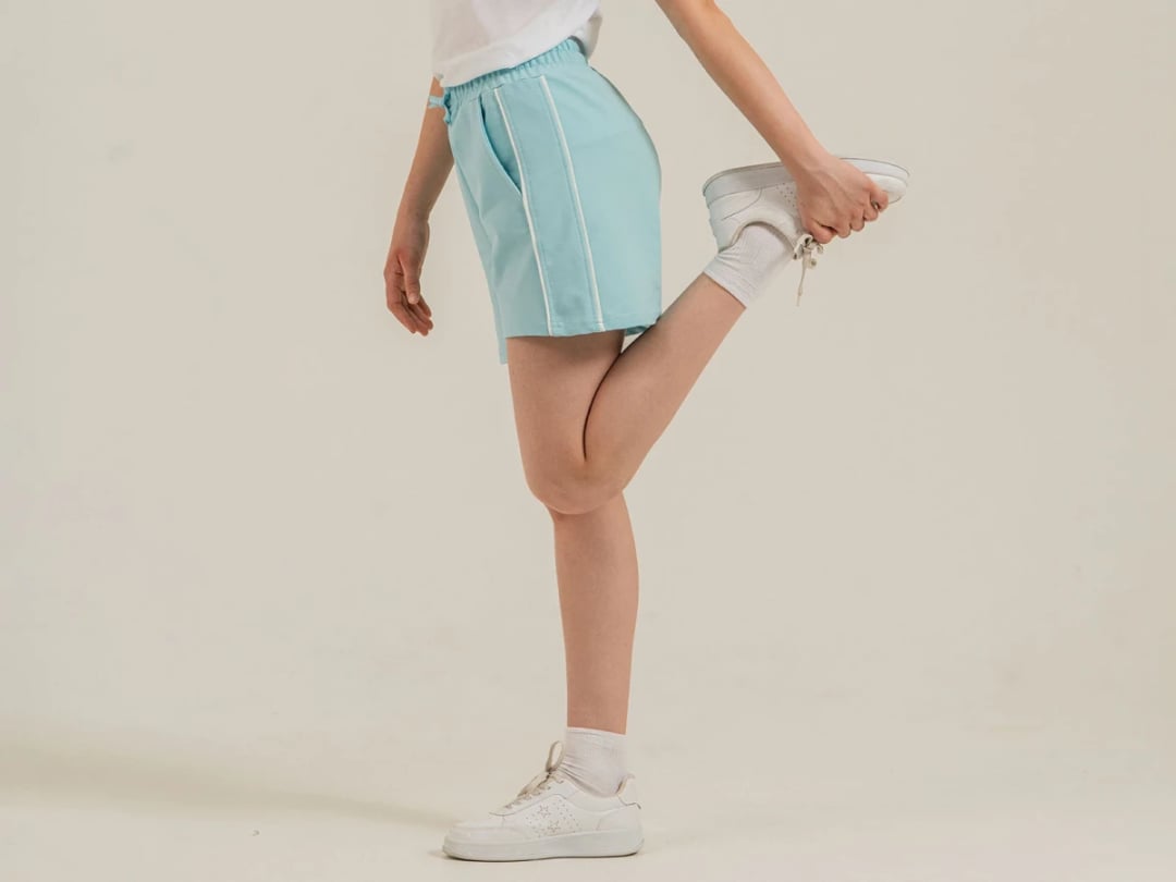 Girls' Shorts with Side Piping - Turquoise (Pack of 4) - Nickel - by Peralane