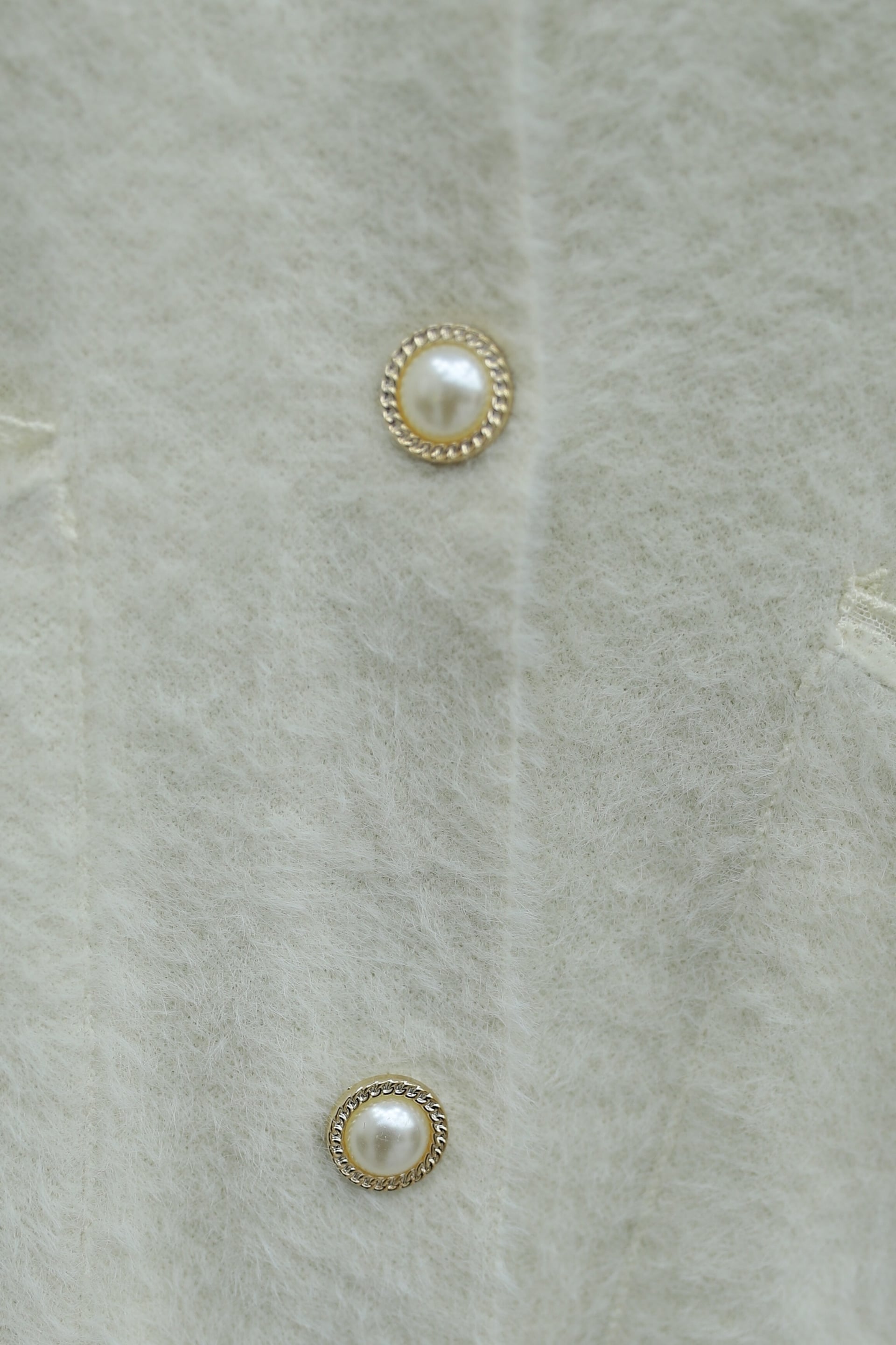 Cream Lace Detail Double Pocket Pearl Button Cardigan - Podyumplus - by Peralane - photo 8