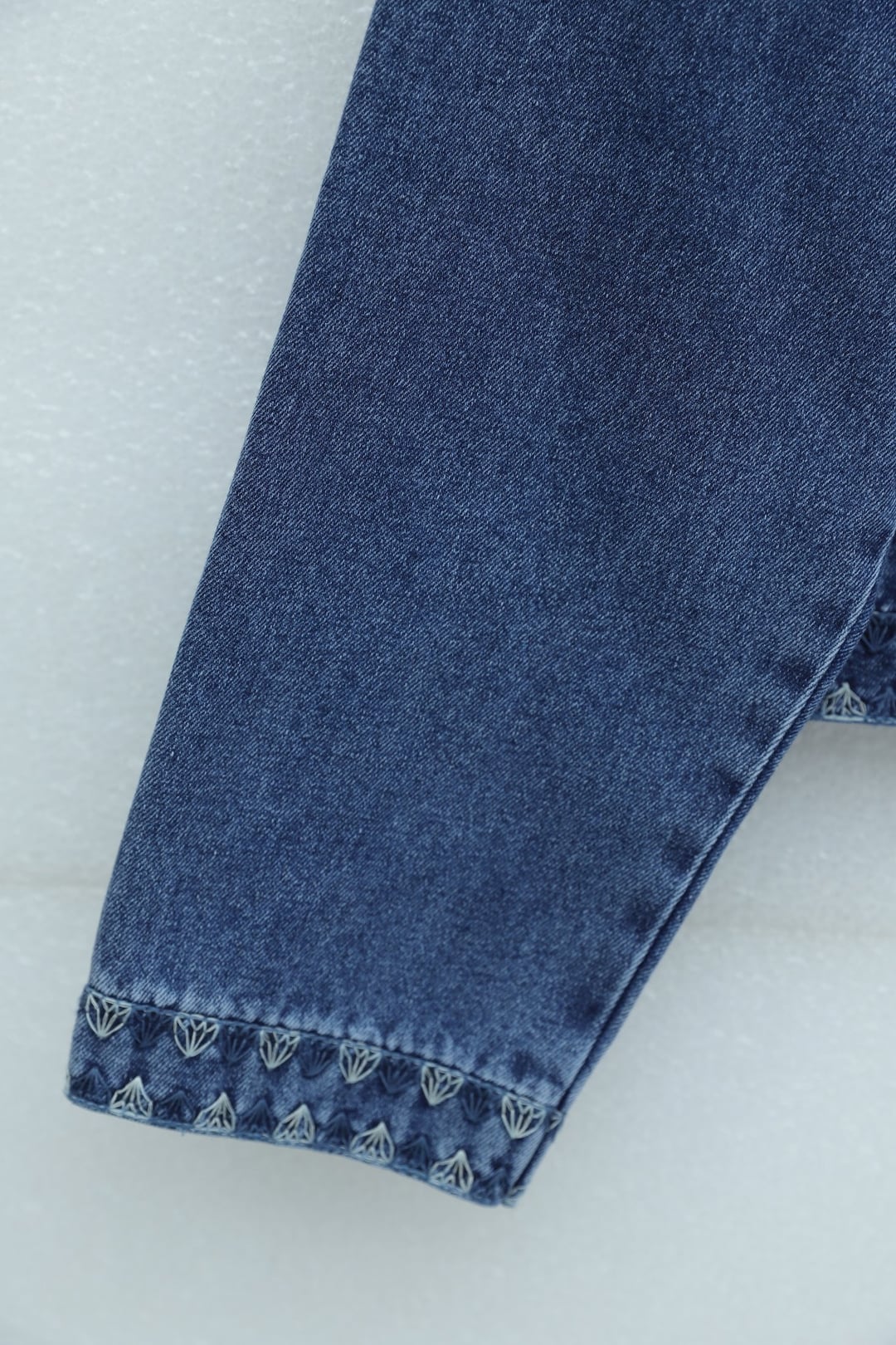 Embroidered Double Pocket Button-Front Denim Skirt Set - Dark Blue - Podyumplus - by Peralane - photo 8