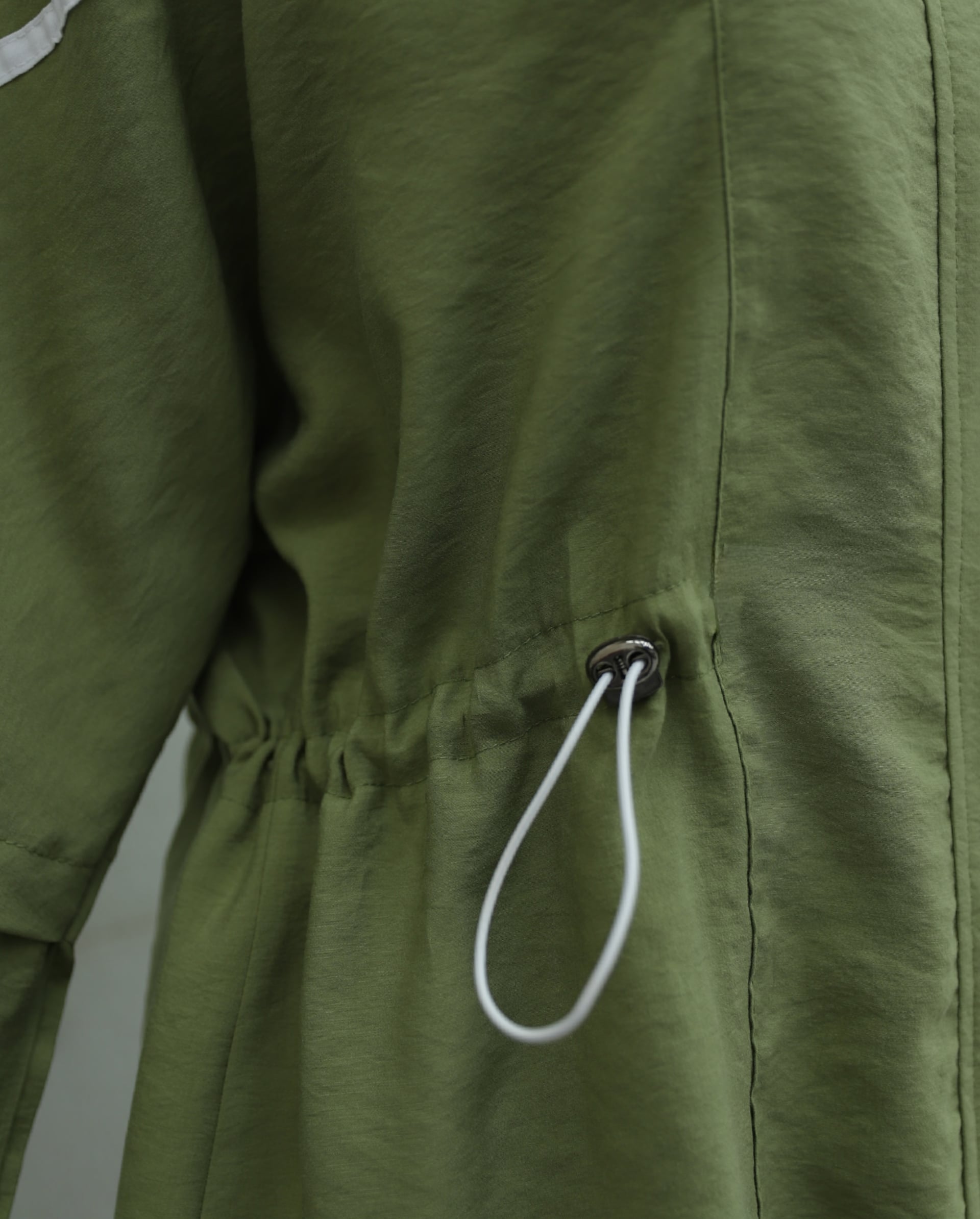 Collar Striped Tracksuit with Elasticated Waist and Cuffs - Olive Green - Podyumplus - by Peralane - photo 7