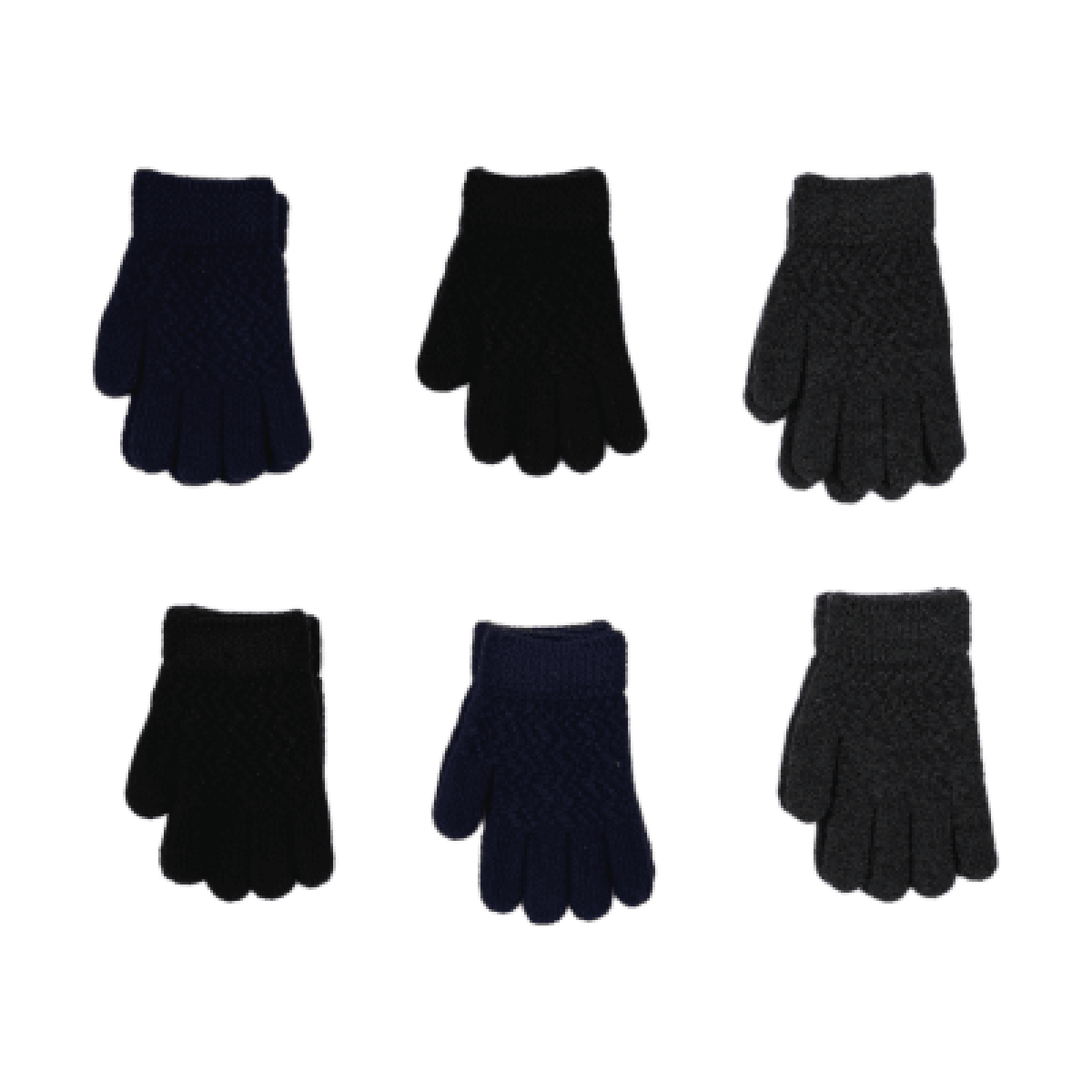 Kids 6-Piece Knitted Gloves 6-12 Years - Interkidsy - by Peralane