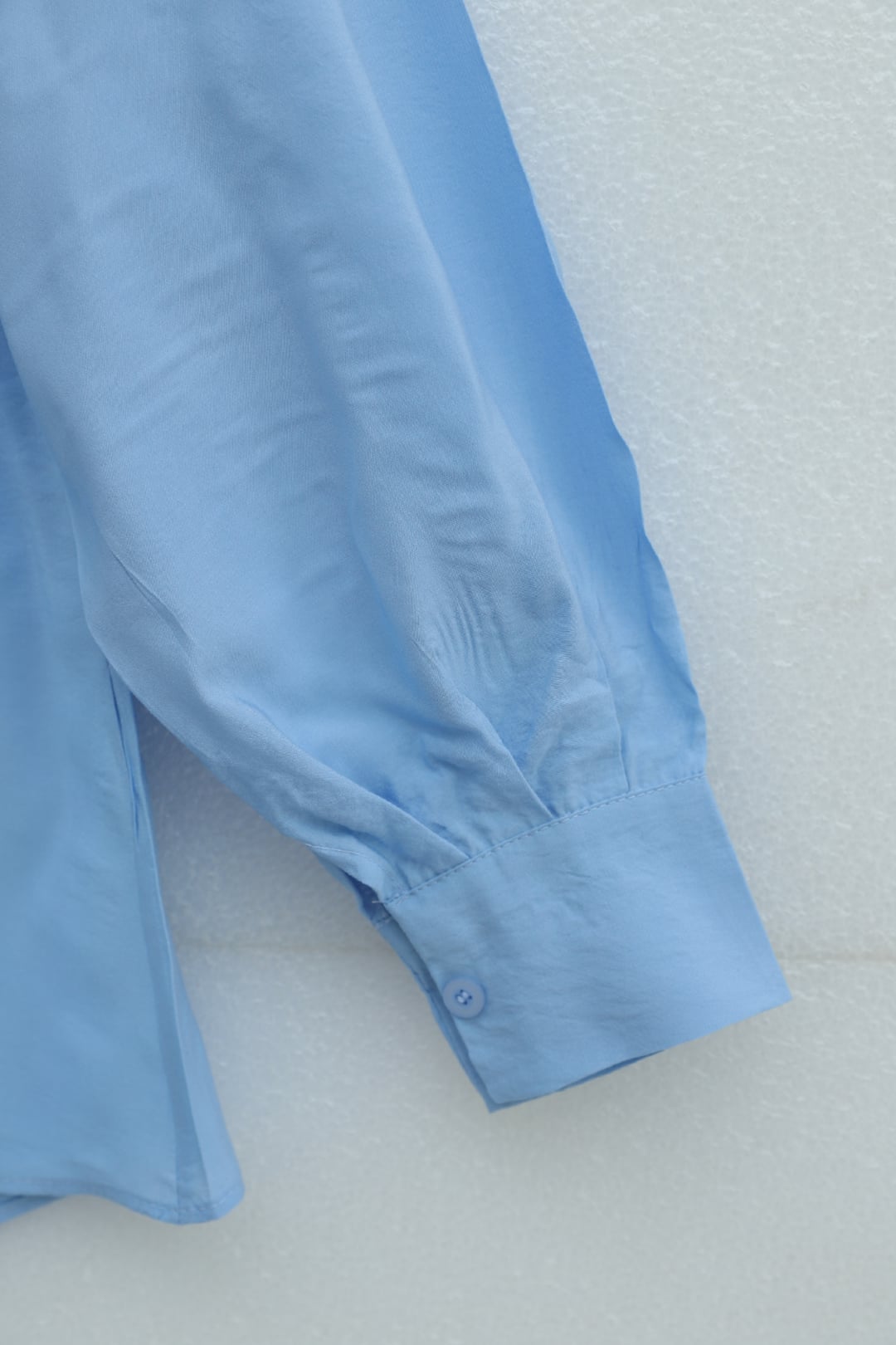 Light Blue Modal Tunic with Floral Detail and Belt - Podyumplus - by Peralane - photo 6