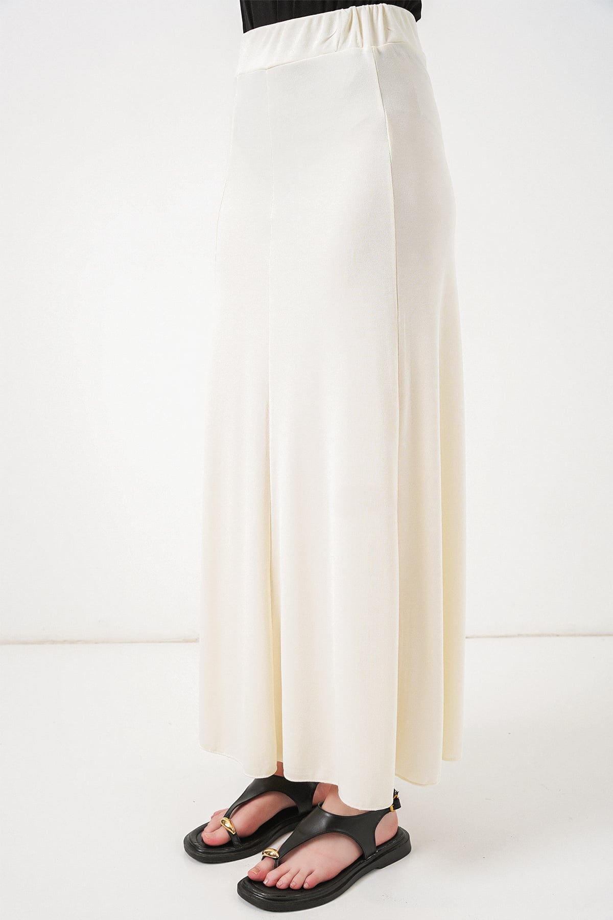 Women's Knitted Long Skirt 8073 - Ecru - Bigdart - by Peralane - photo 3