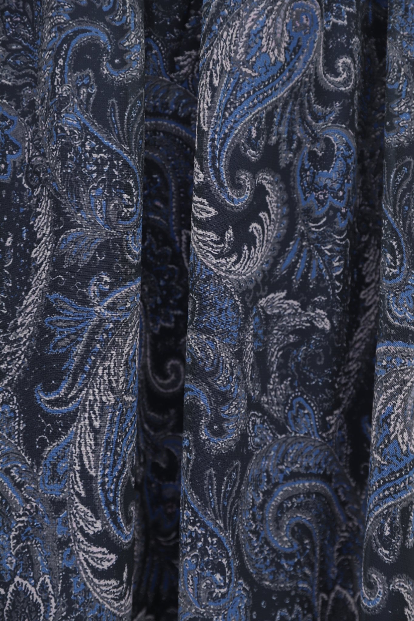 Navy Blue Ethnic Paisley Print Two-Piece Blouse and Skirt Set - Podyumplus - by Peralane - photo 6