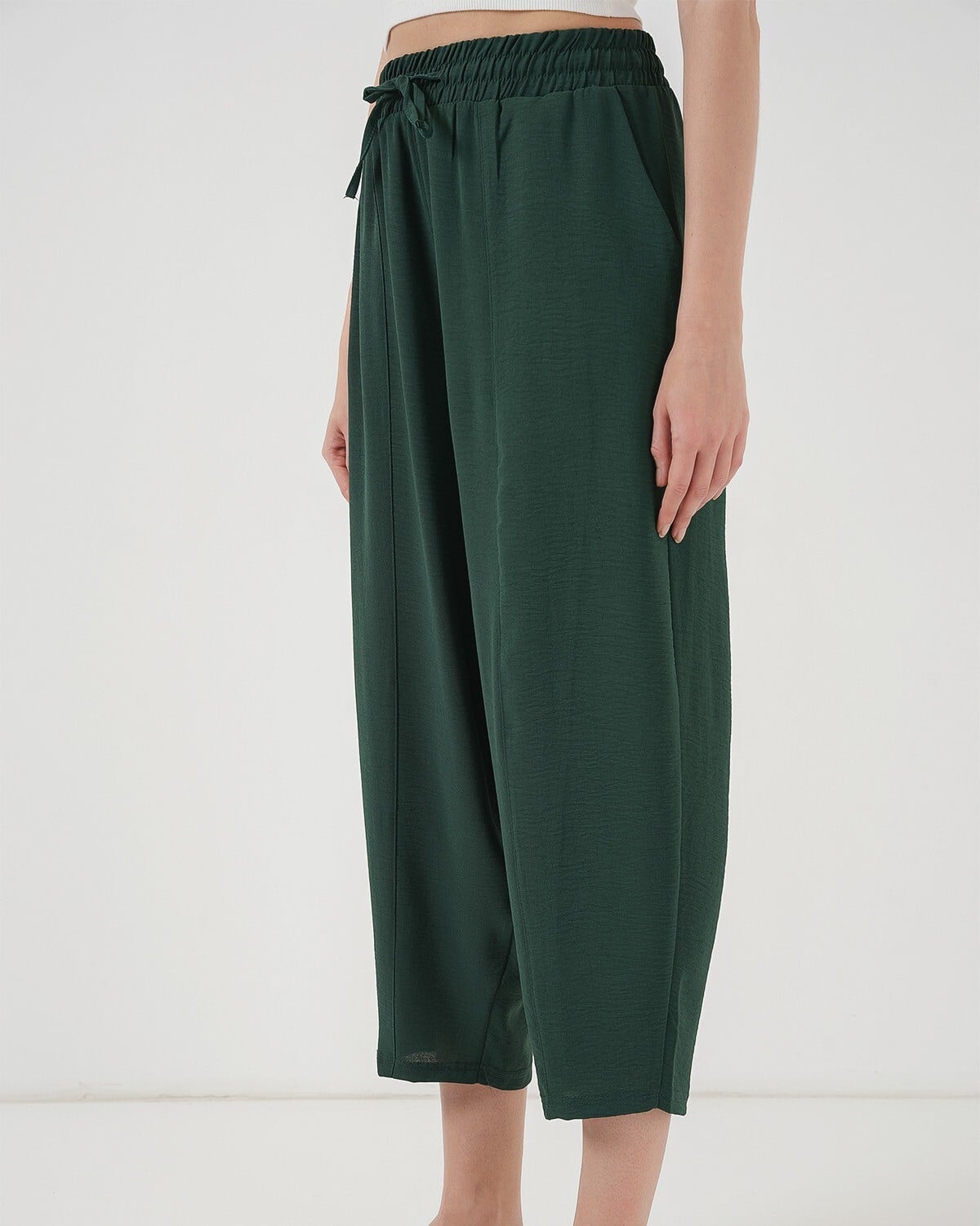 Women's Emerald Green Drawstring Trousers - Bigdart - by Peralane - photo 6