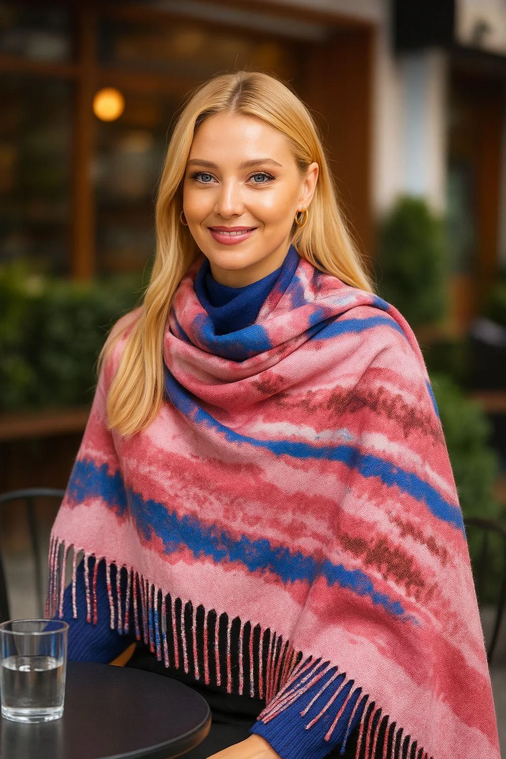 Batik Print Beige Fringed Shawl for Women - Nesvay - by Peralane - photo 2