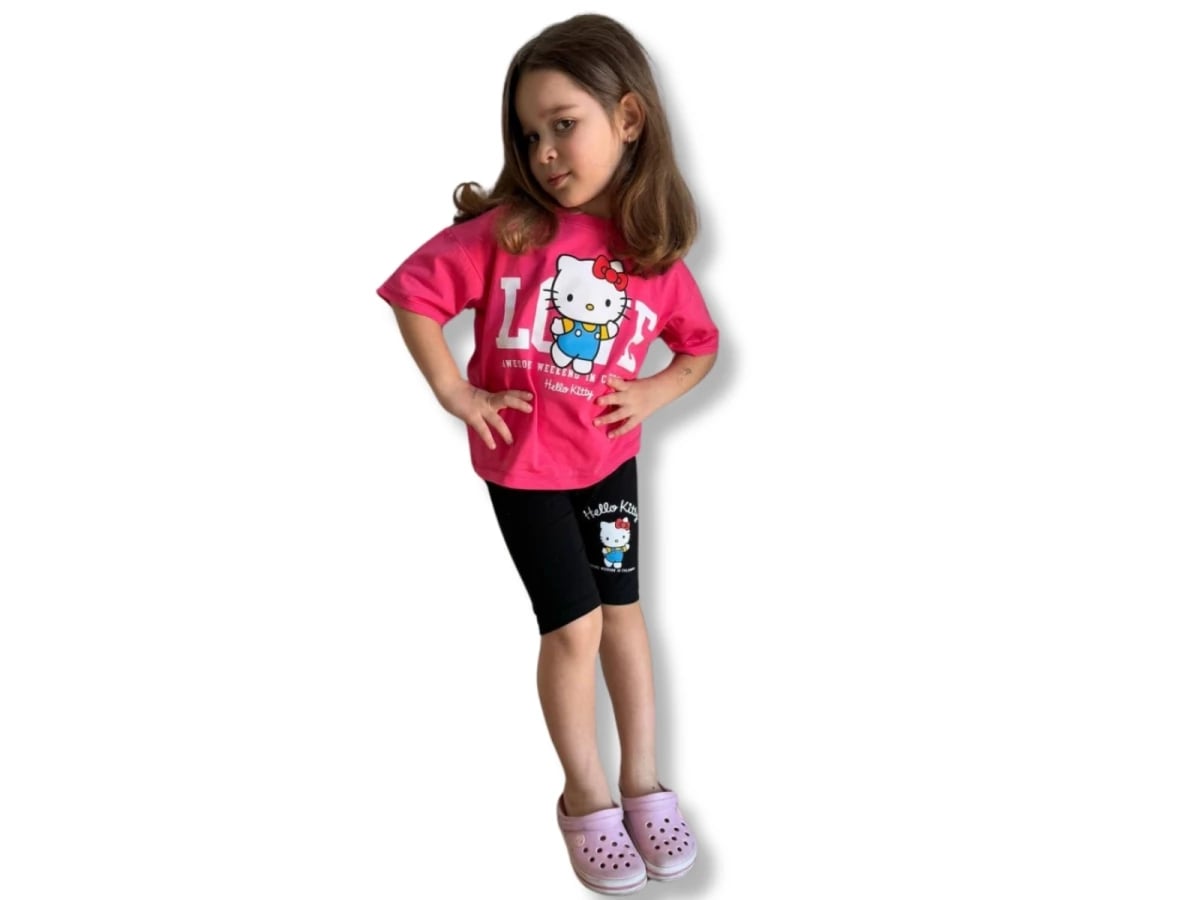 Hello Kitty Graphic Girls' Two-Piece Set - Fuchsia - Replikas - by Peralane