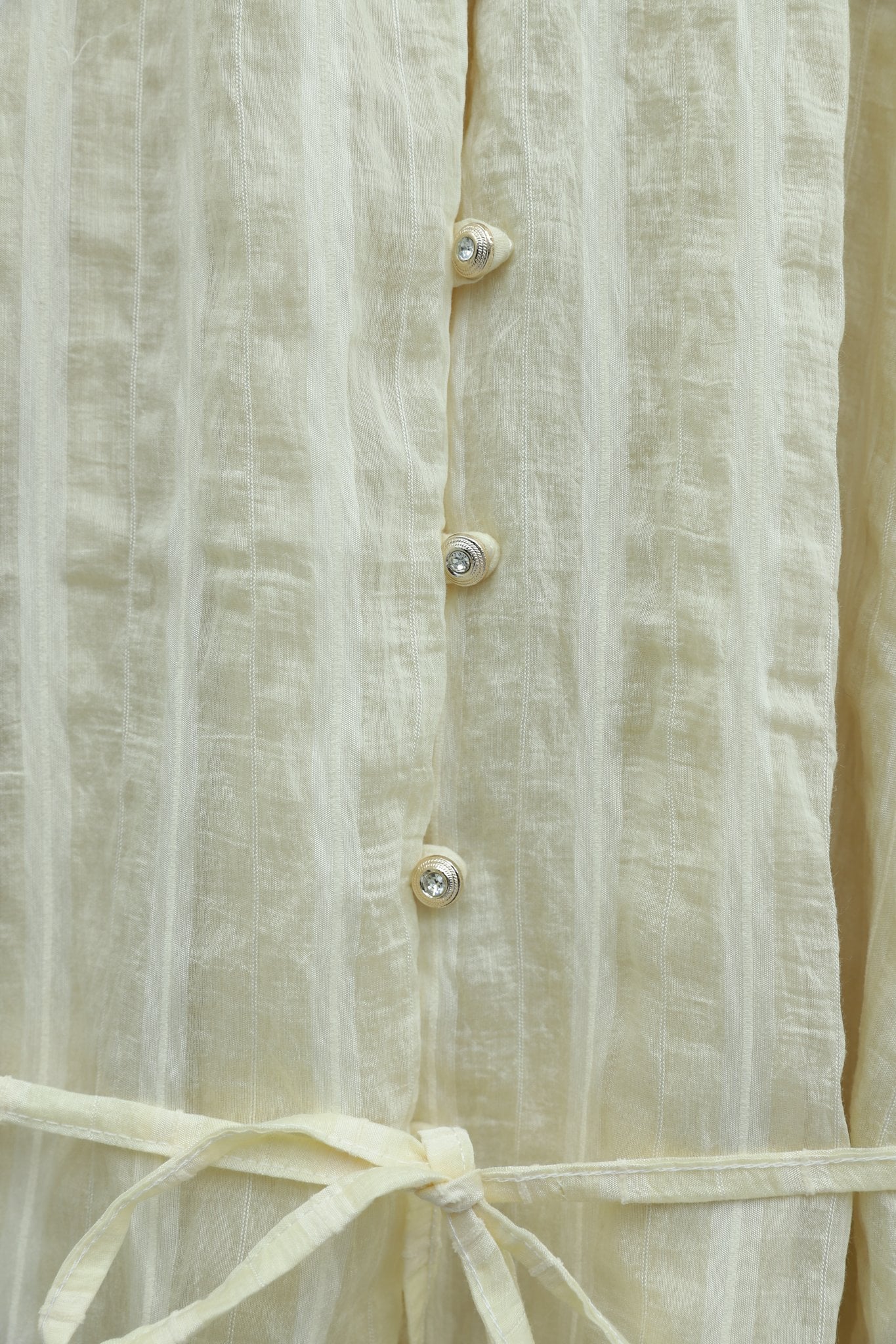 Ruffled Neck Balloon Sleeve Gofre Tunic - Pale Yellow - Podyumplus - by Peralane - photo 9