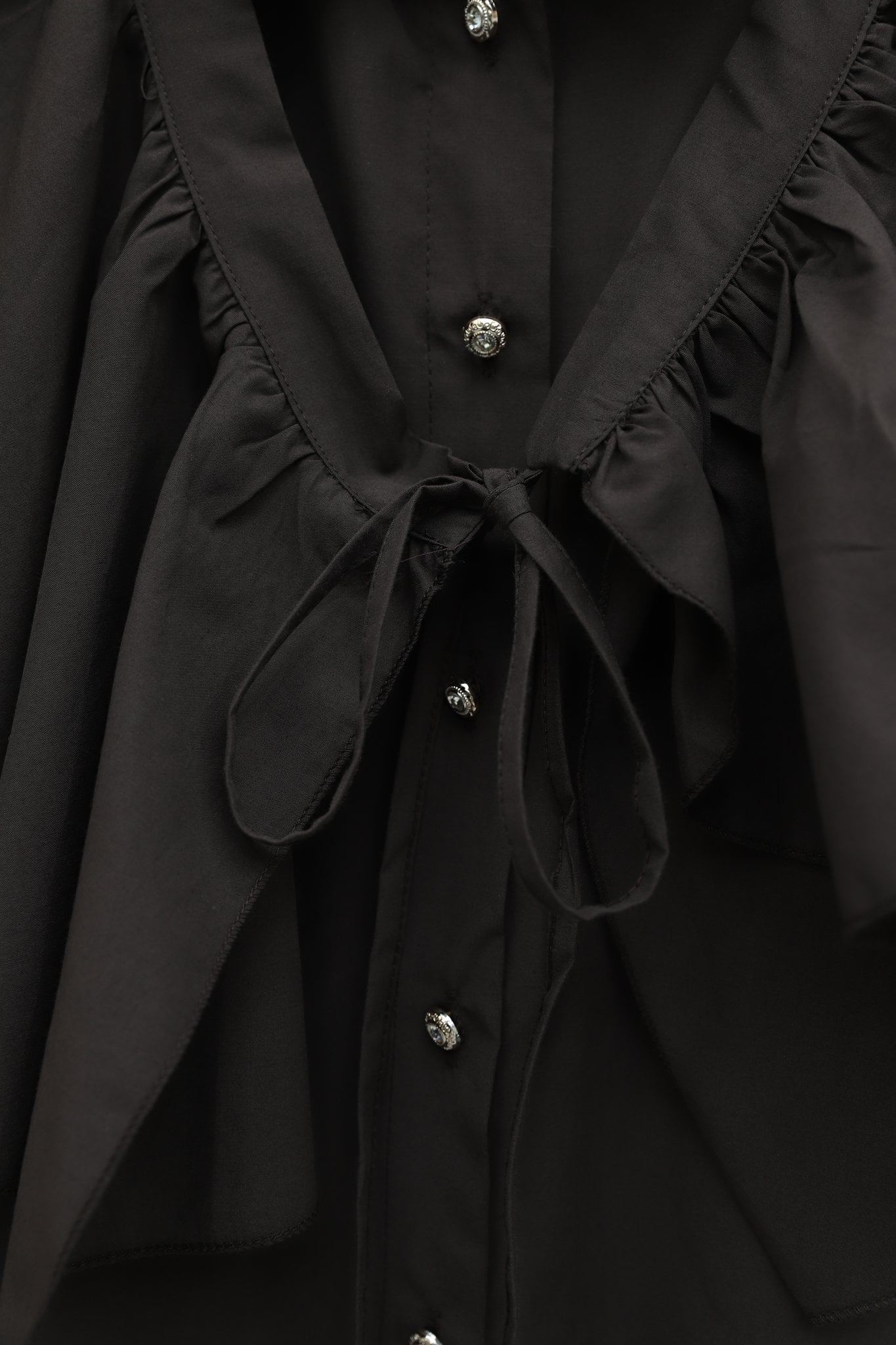 Women's Poplin Tunic with Cape Detail and Button Front - Dark Brown - Podyumplus - by Peralane - photo 10
