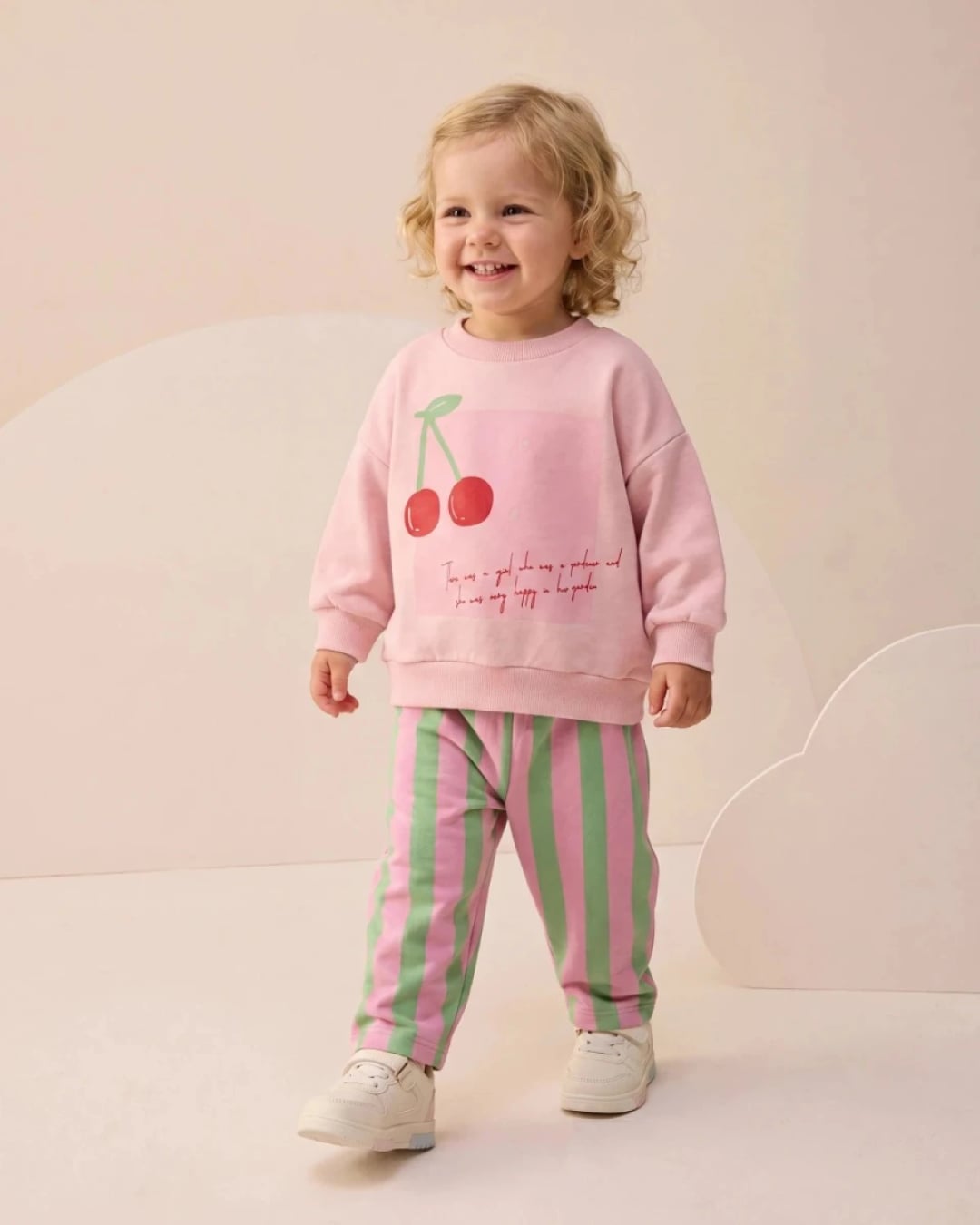 Girls' Two-Piece Pyjama Set with Cherry Print - 18570 - Interkidsy - by Peralane