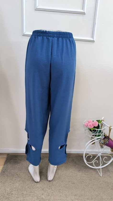Women's High-Waisted Elasticated Floral Print Trousers - Janes - by Peralane - photo 5