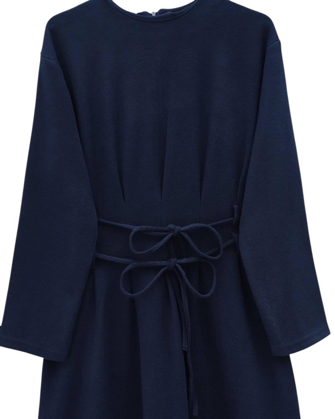 Navy Blue Selanik Long Dress with Self-Tie Belt - Podyumplus - by Peralane - photo 5
